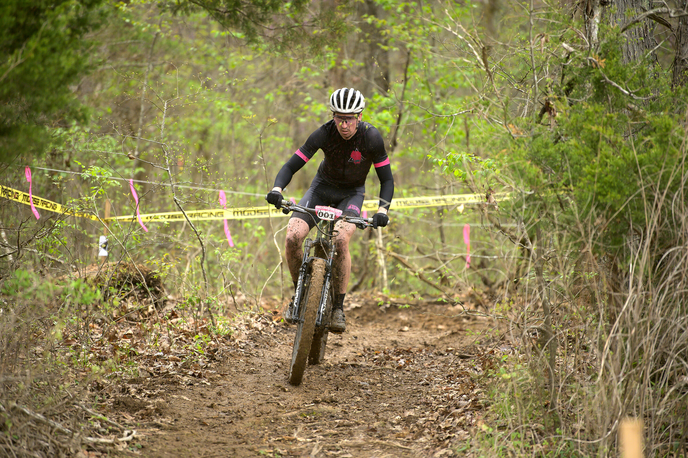Cypress Gorry (Kanuga/Specialized/Rouleur Coaching) defending his number one plate, and earned the first win of the Specialized eMTB GNCC National Championship.