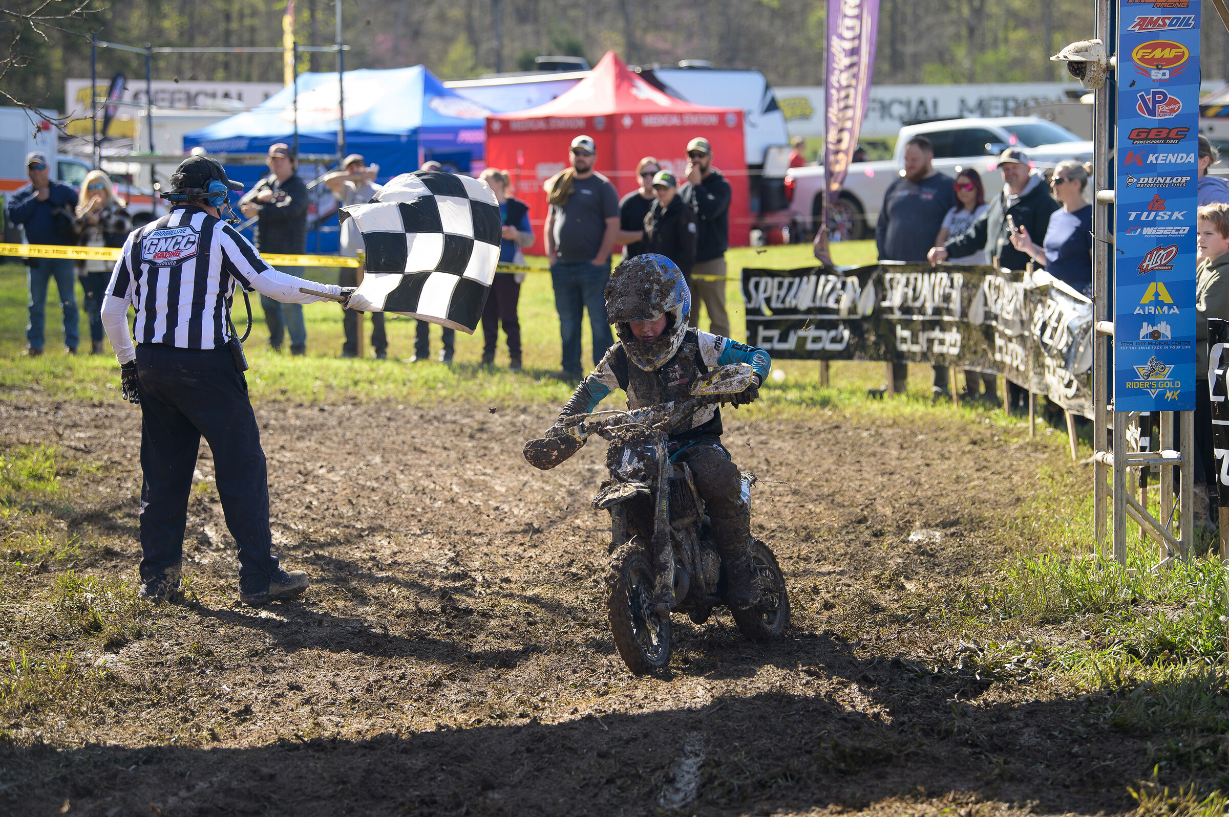 Tripp Lewis earned his third overall Micro Bike win on Saturday morning.