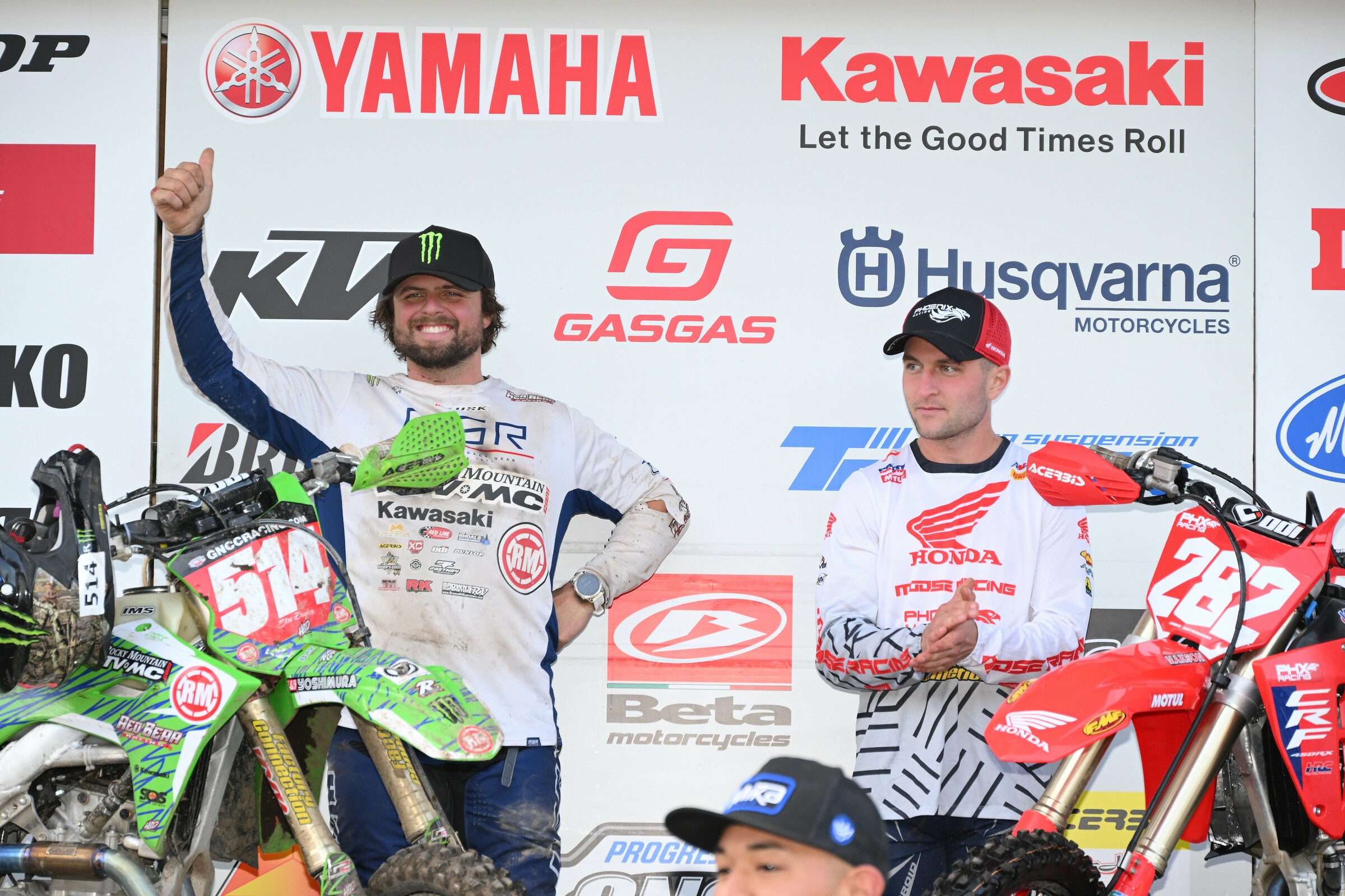 Stu and Mike grace the overall podium.