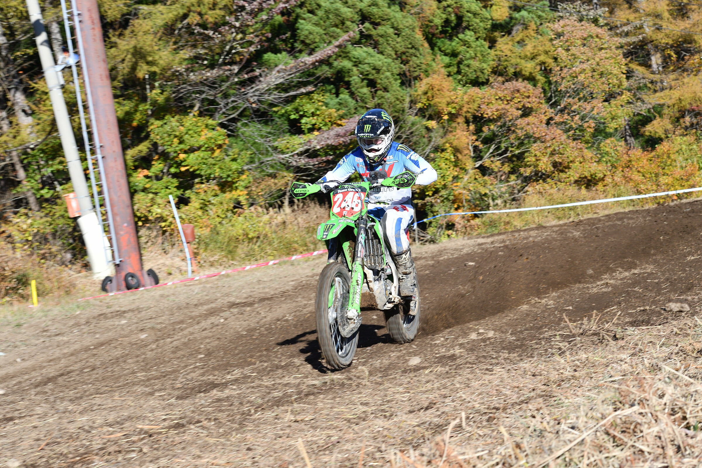 DeFeo, riding the smaller 250cc machine to the AA2 class win.