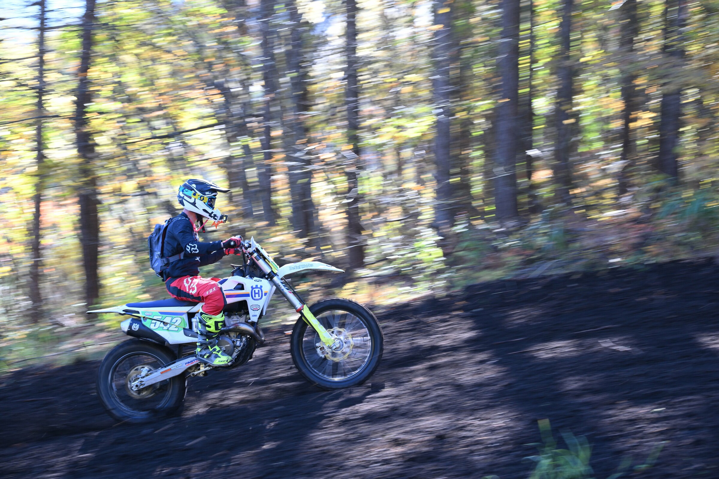 Colby Stiles works his way towards the top of the mountain.