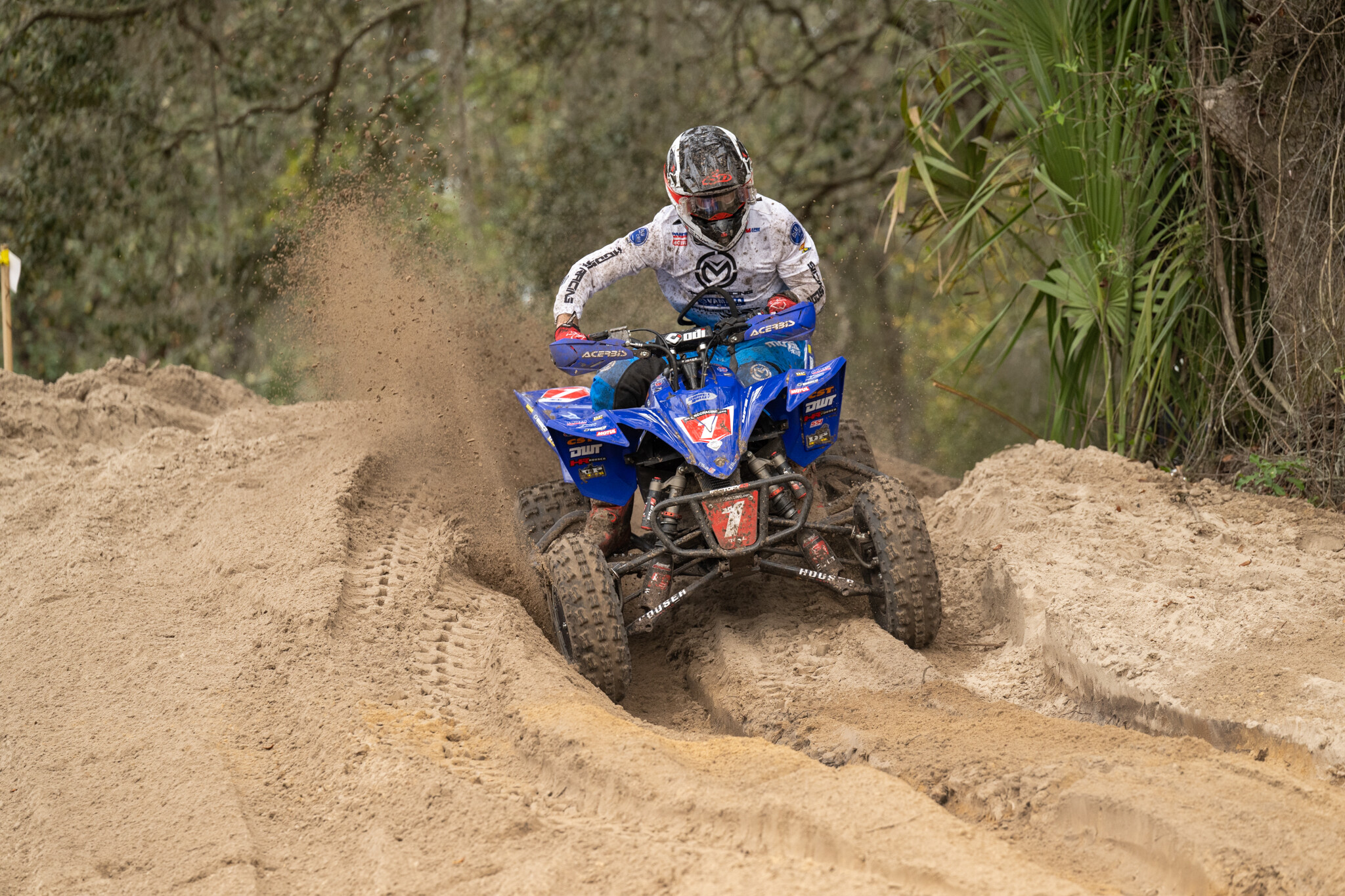 Launching over one of the sand mounds in Florida.