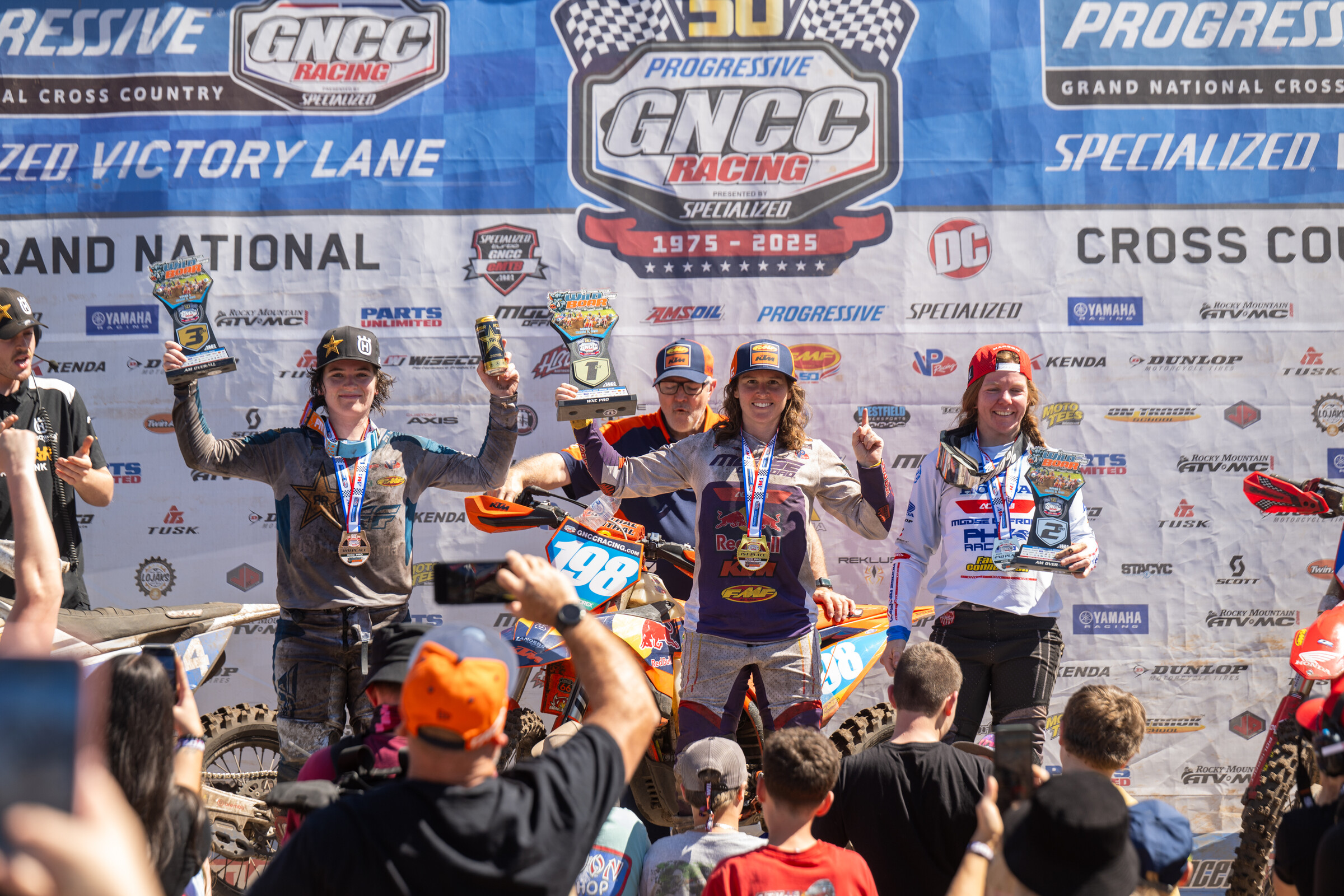 Brandy Richards (center), Tayla Jones (right) and Korie Steede (left) rounded out the top three WXC finishers in Florida.