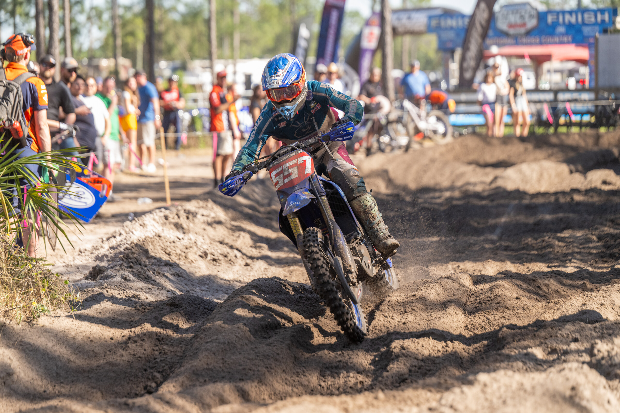 Kailub Russell (AmPro Yamaha) battled back-and-forth to earn second overall.