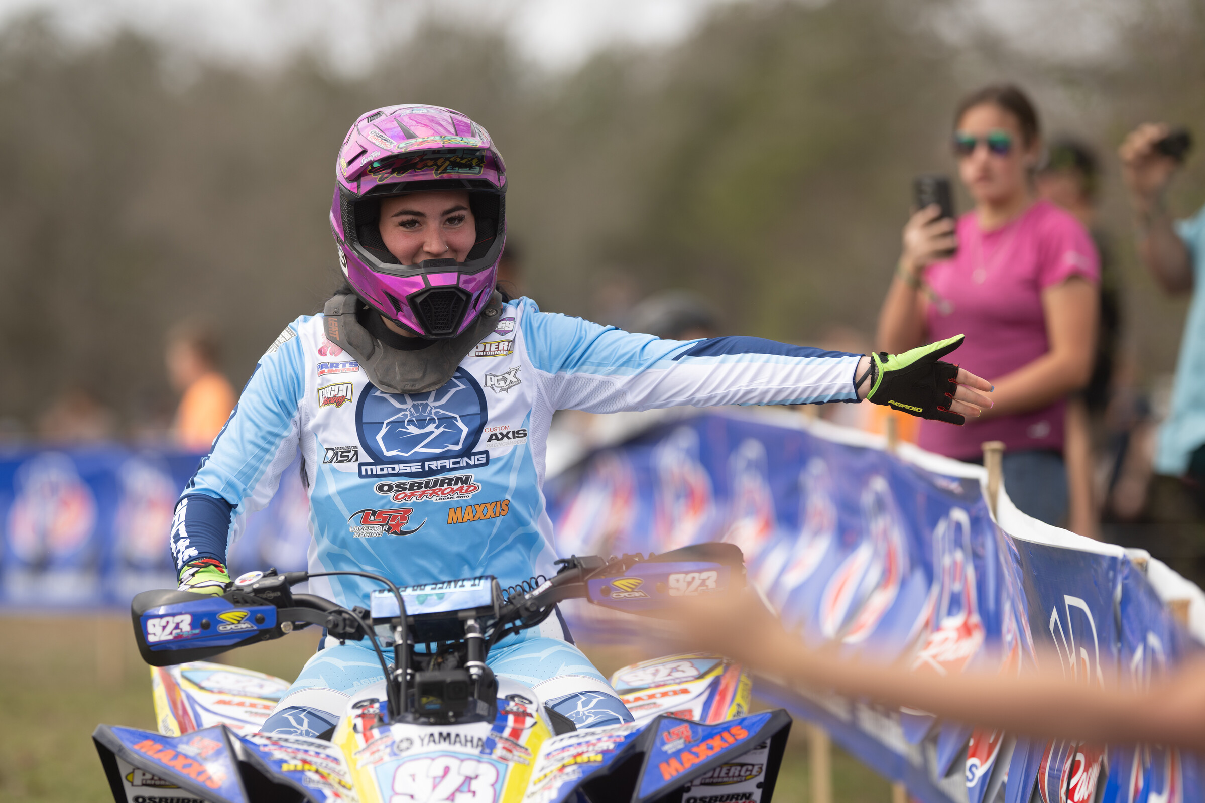 Chloe during opening ceremonies before the start of her race.
