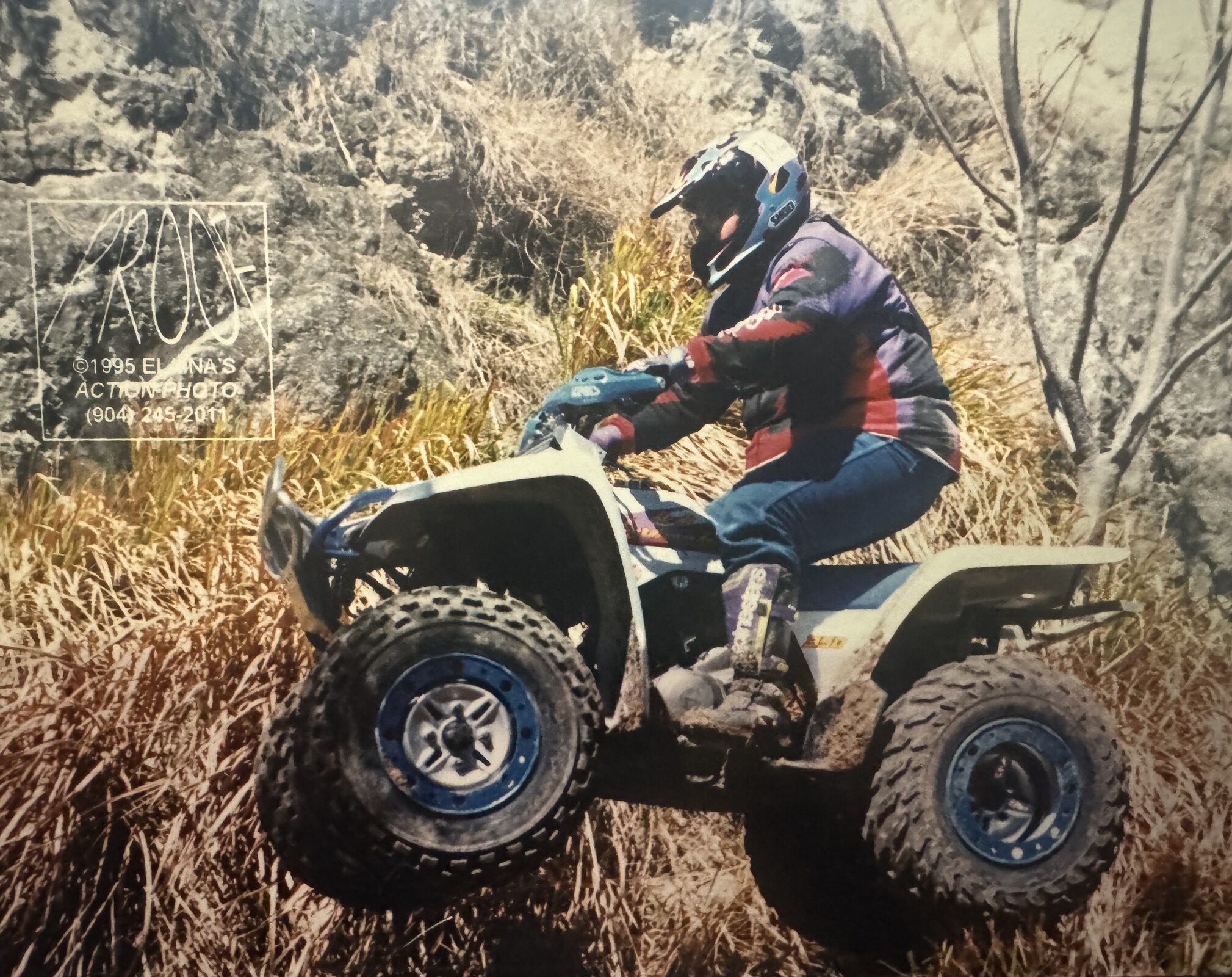 Chad racing his ATV