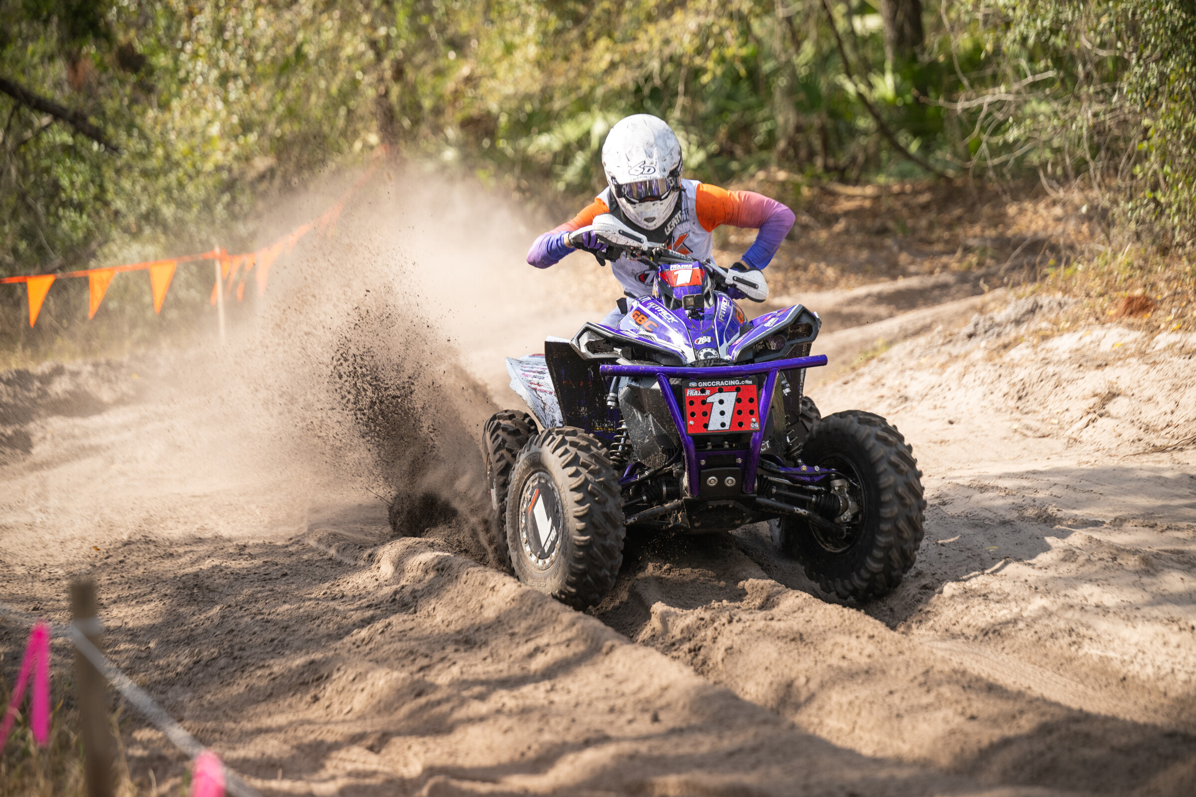 Frazier battling his way through the Florida sand to take second in the 4x4 Pro class.