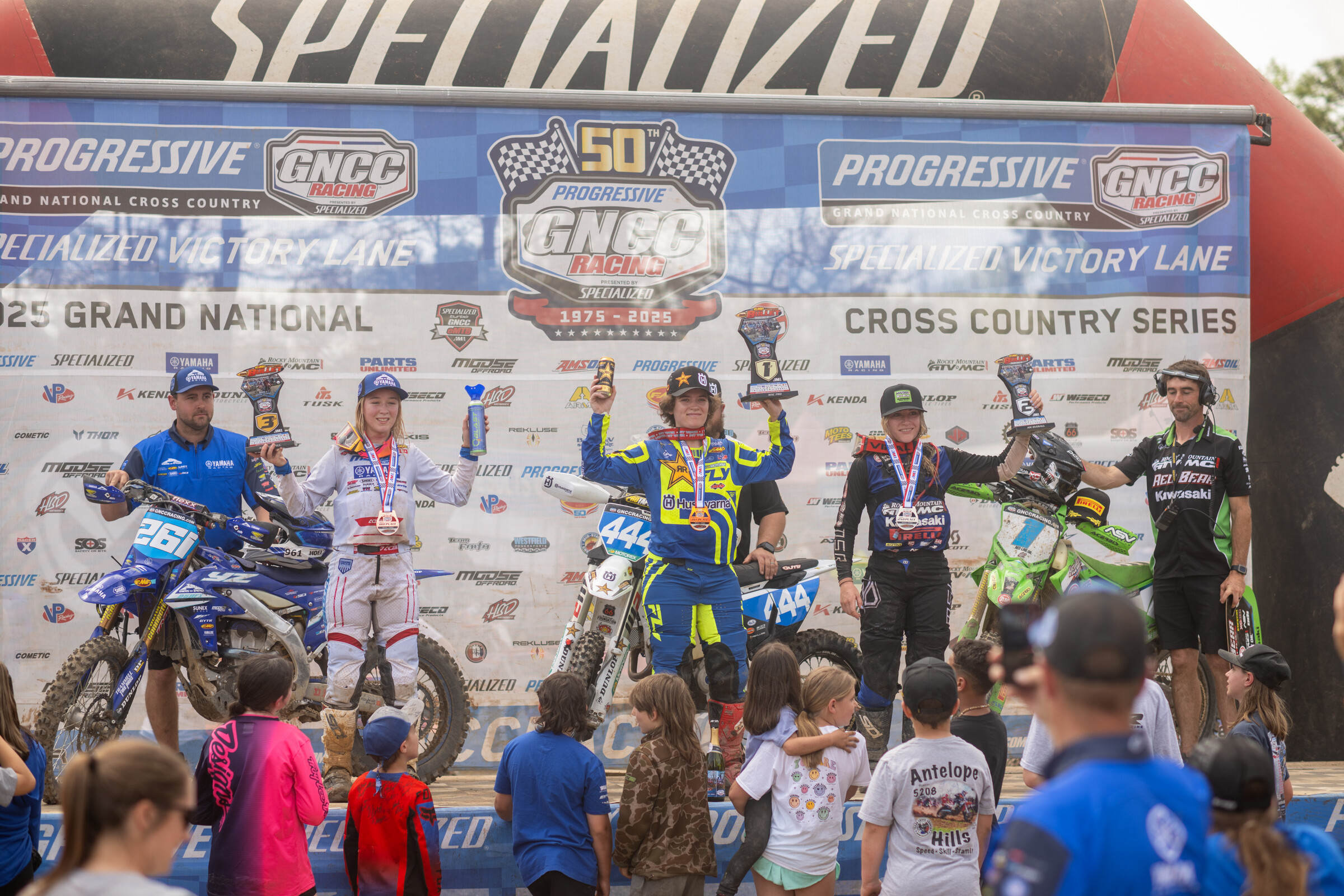 The WXC Bike Top Three Overall consisted of: Korie Steede (center), Rachael Archer (right) and Danielle McDonald (left).