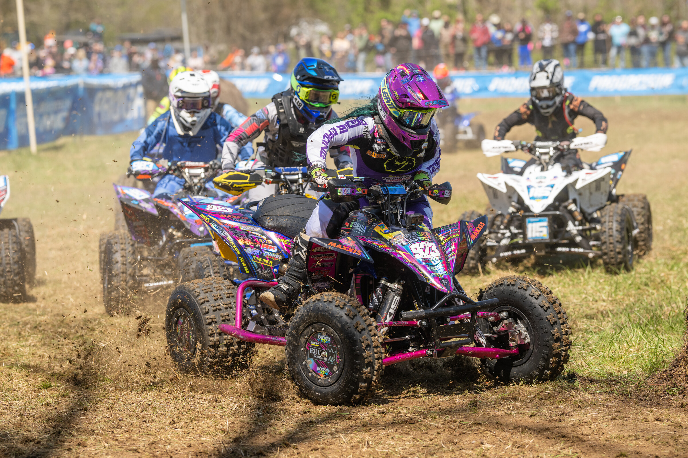 Chloe grabbing a holeshot in the WXC class.