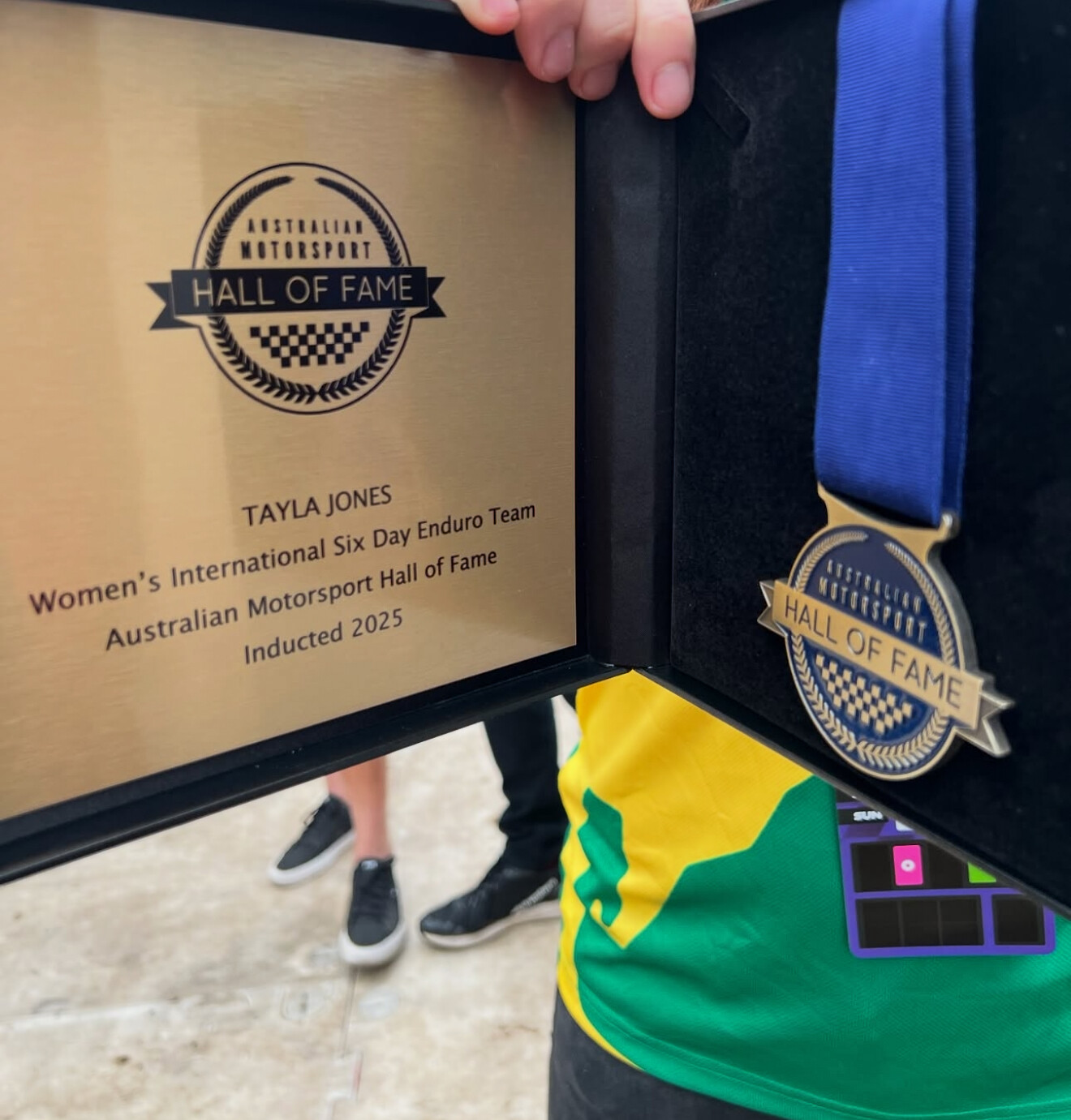 Jones' HOF medal she was presented.