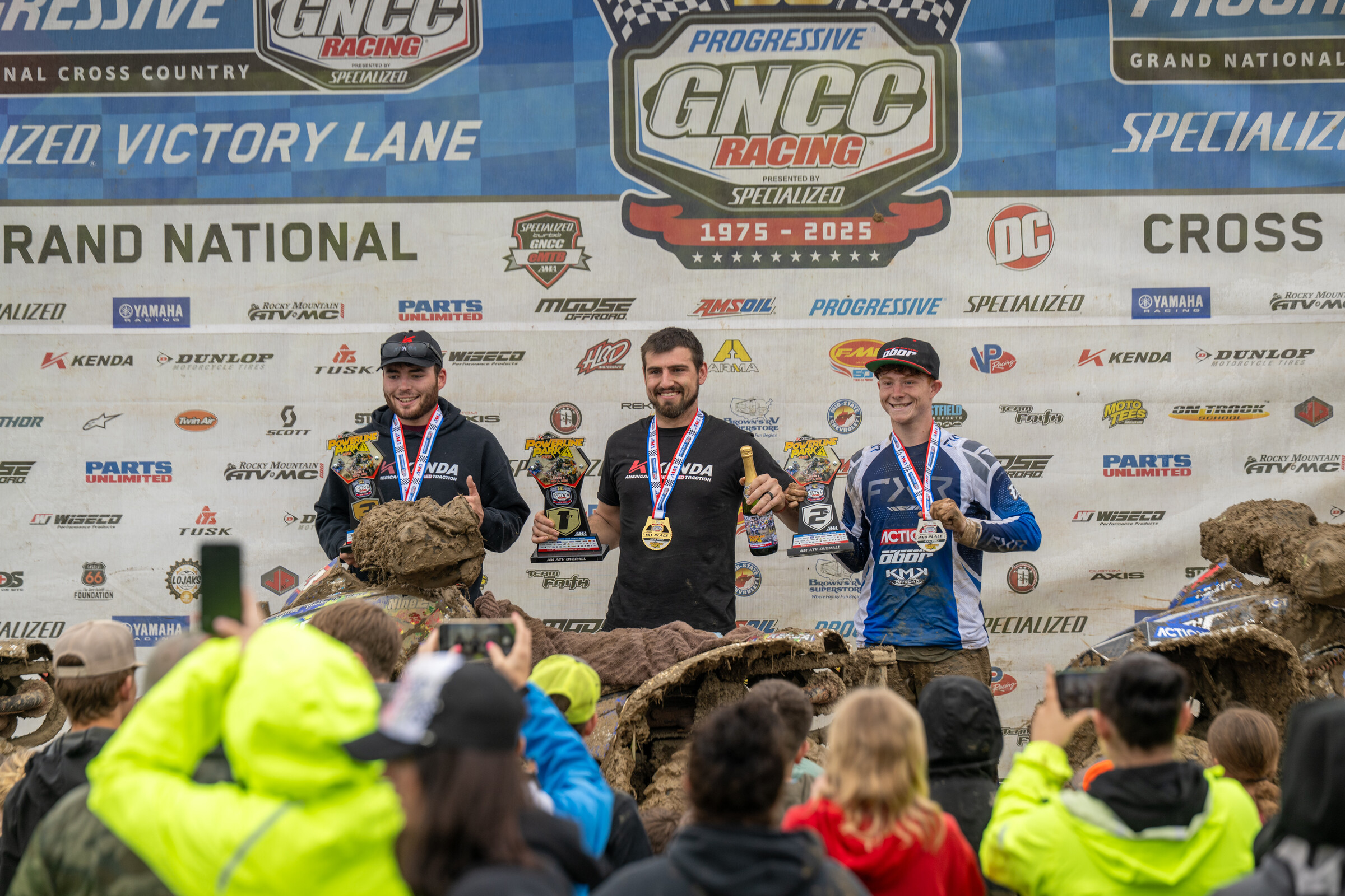 Cody Collier (center), Kaden Wharff (right) and Gavin Jenkins rounded out the 4x4 Pro top three overall finishers.