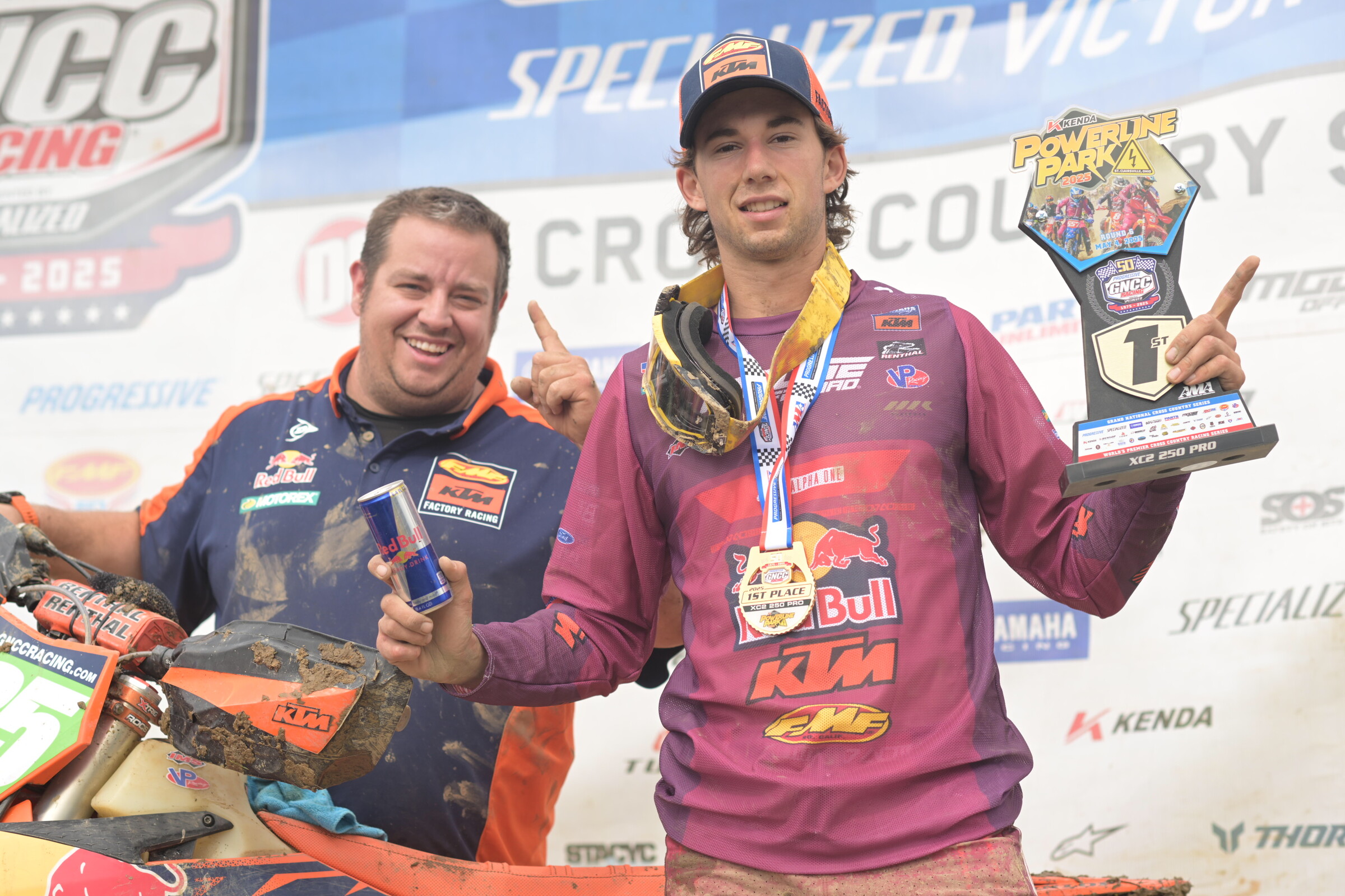 Angus Riordan (FMF KTM Factory Racing Landers) finished third overall on the day, and earned the XC2 250 Pro class win.