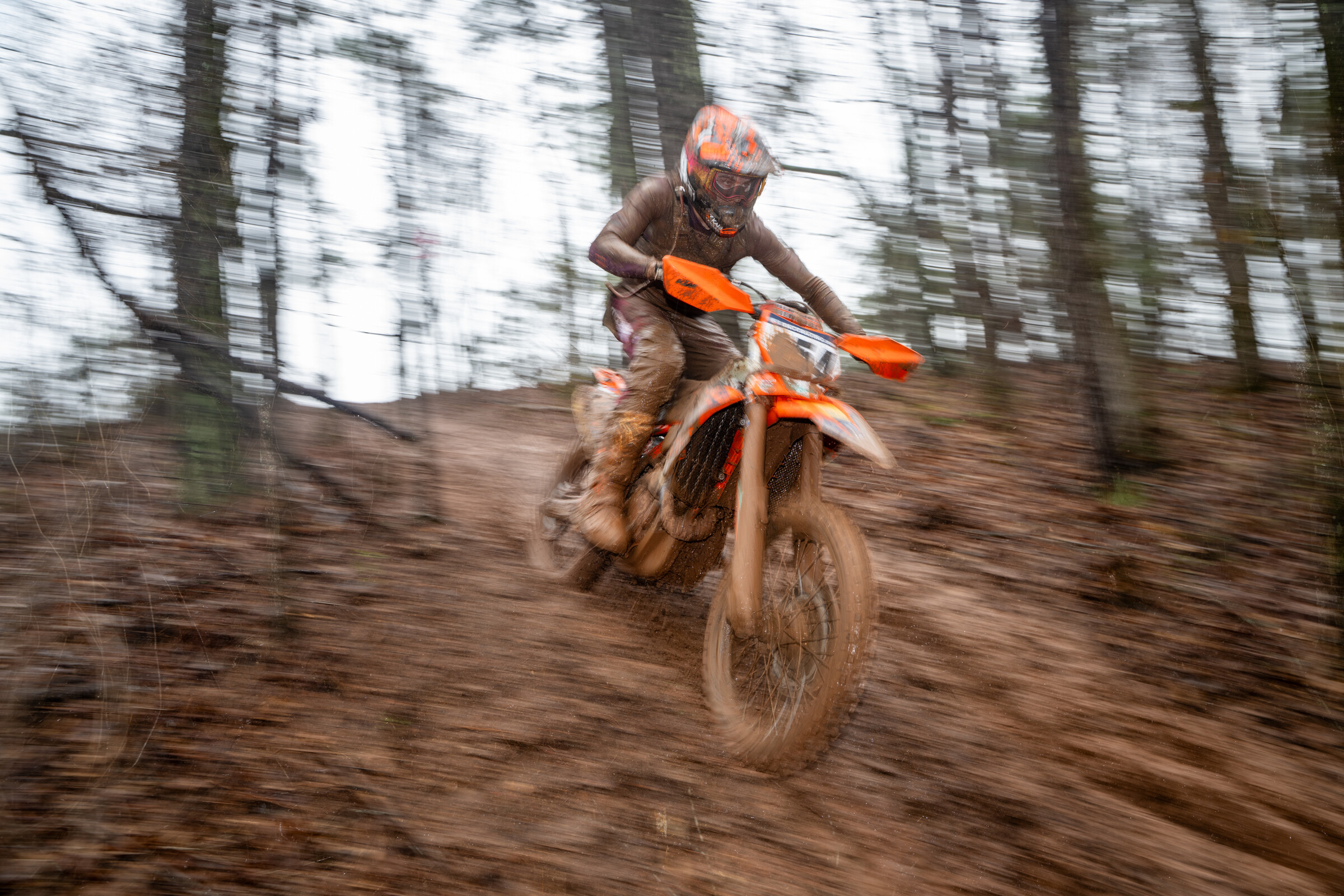 Chase battling through the muddy Talladega course this season.