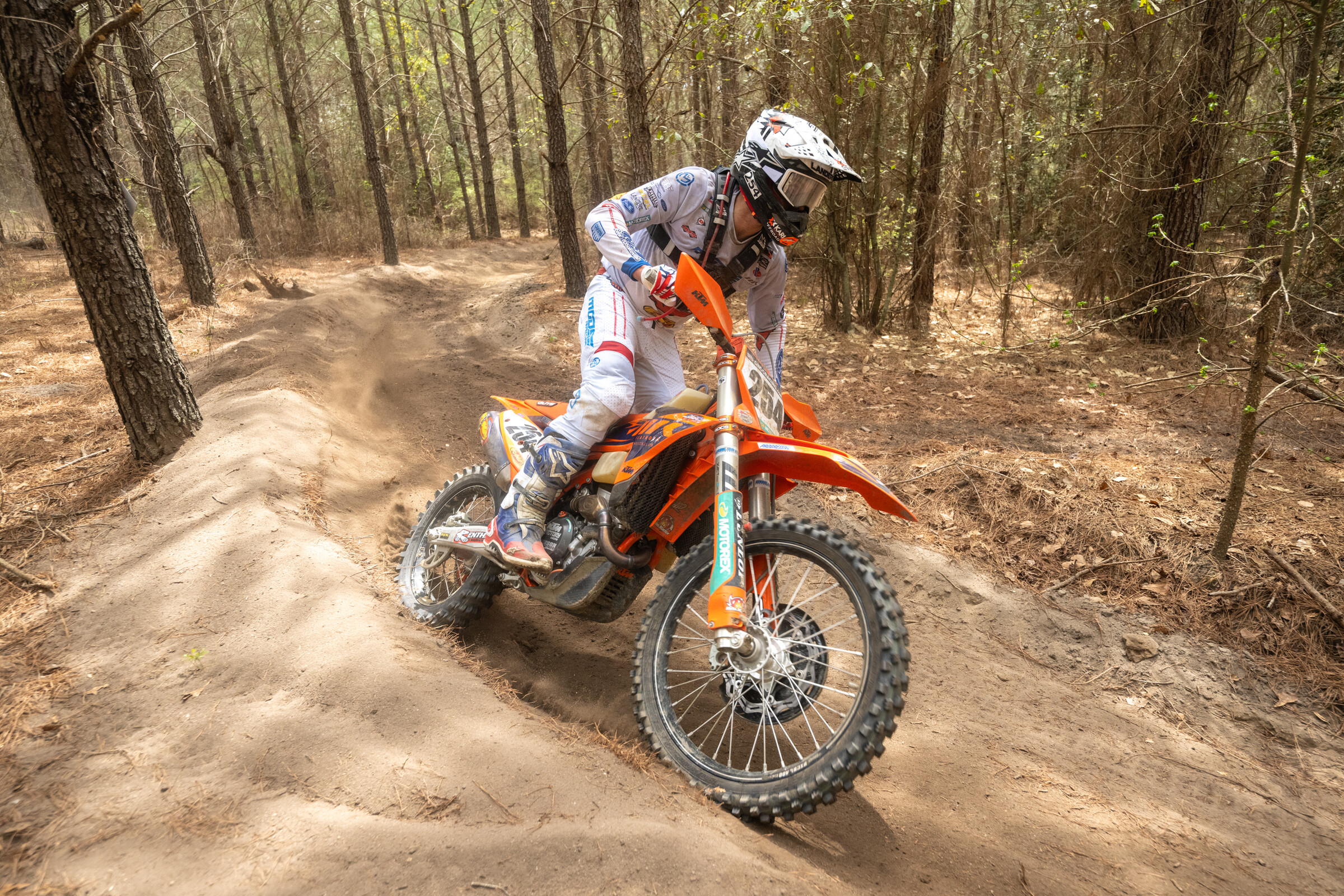 Racing through the sandy conditions at Camp Coker Bullet in South Carolina.