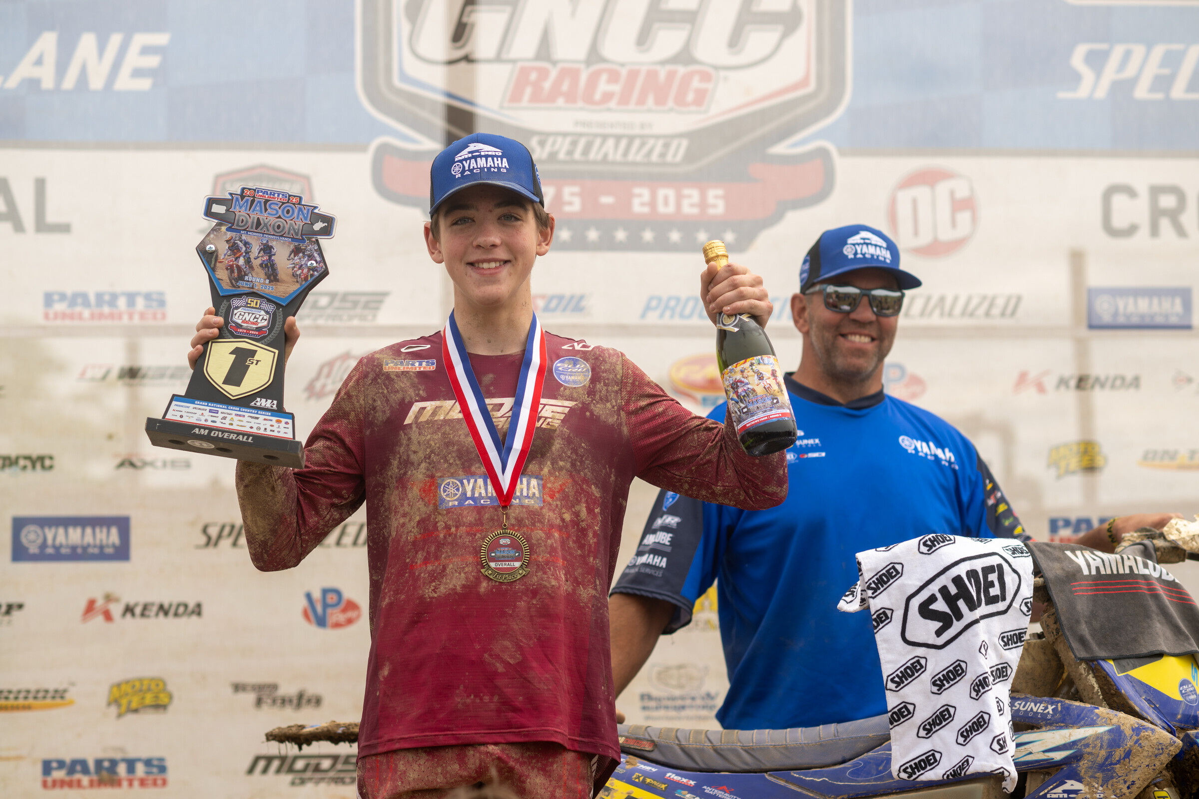 Colton McQuarrie earned the AM Overall bike race win.