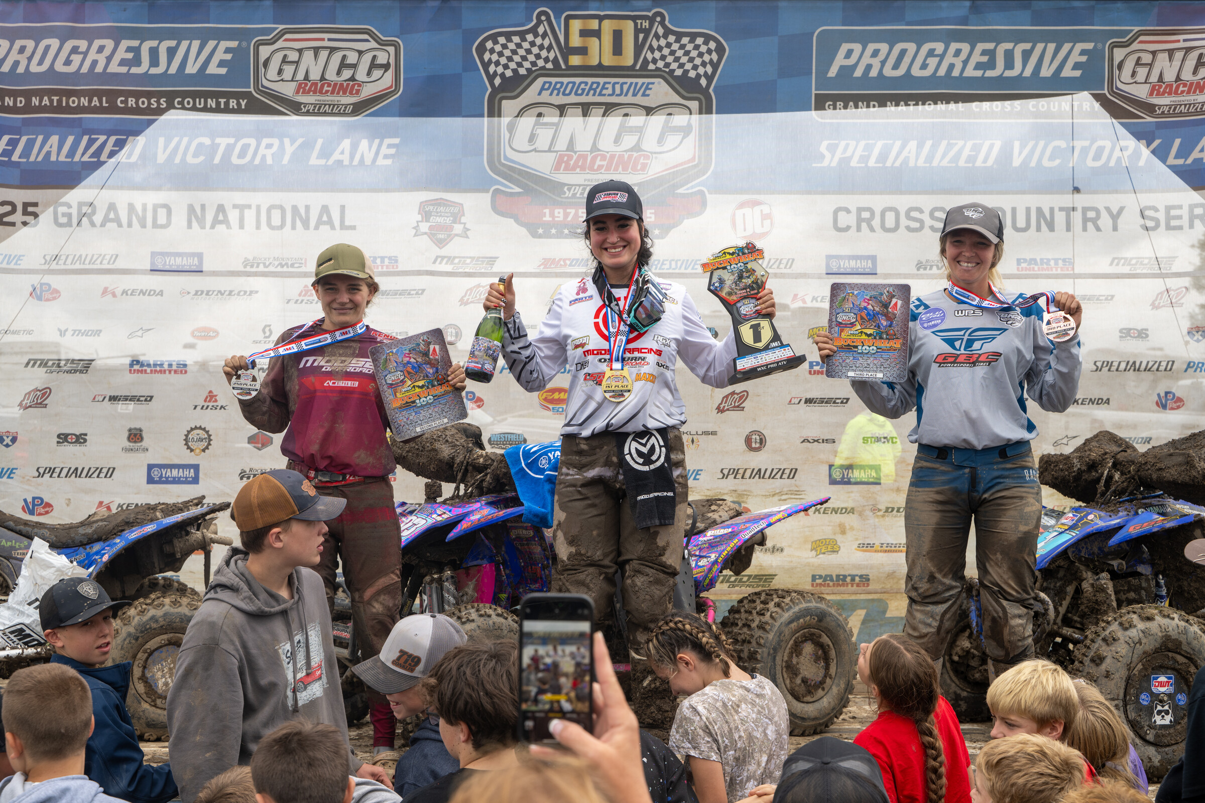 Chloe Harper (center) earned the WXC class win followed by Hannah Hunter and Jessica Elioff rounding out the top three WXC finishers.