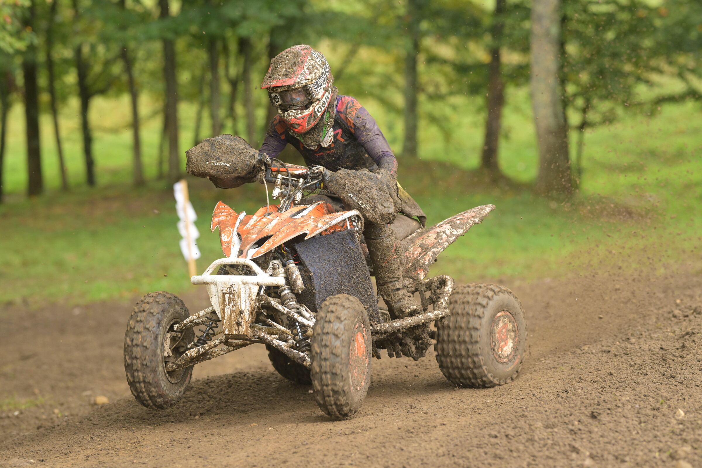 Bodie Buckhannon battled through to earn the Youth ATV overall win in West Virginia.