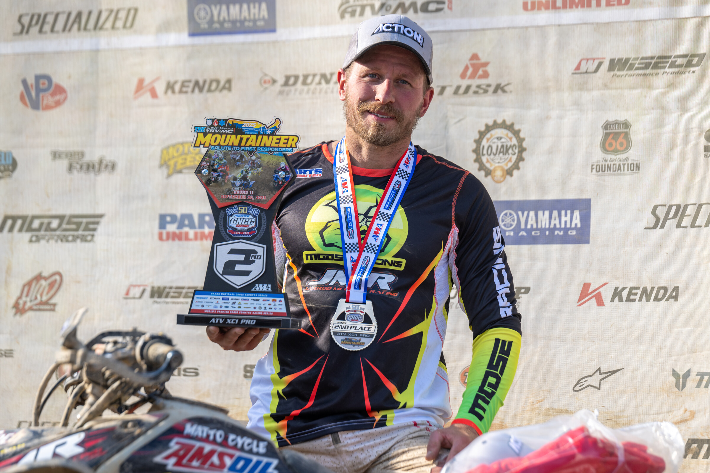 Jarrod McClure battled through the day to earn second overall in West Virginia.