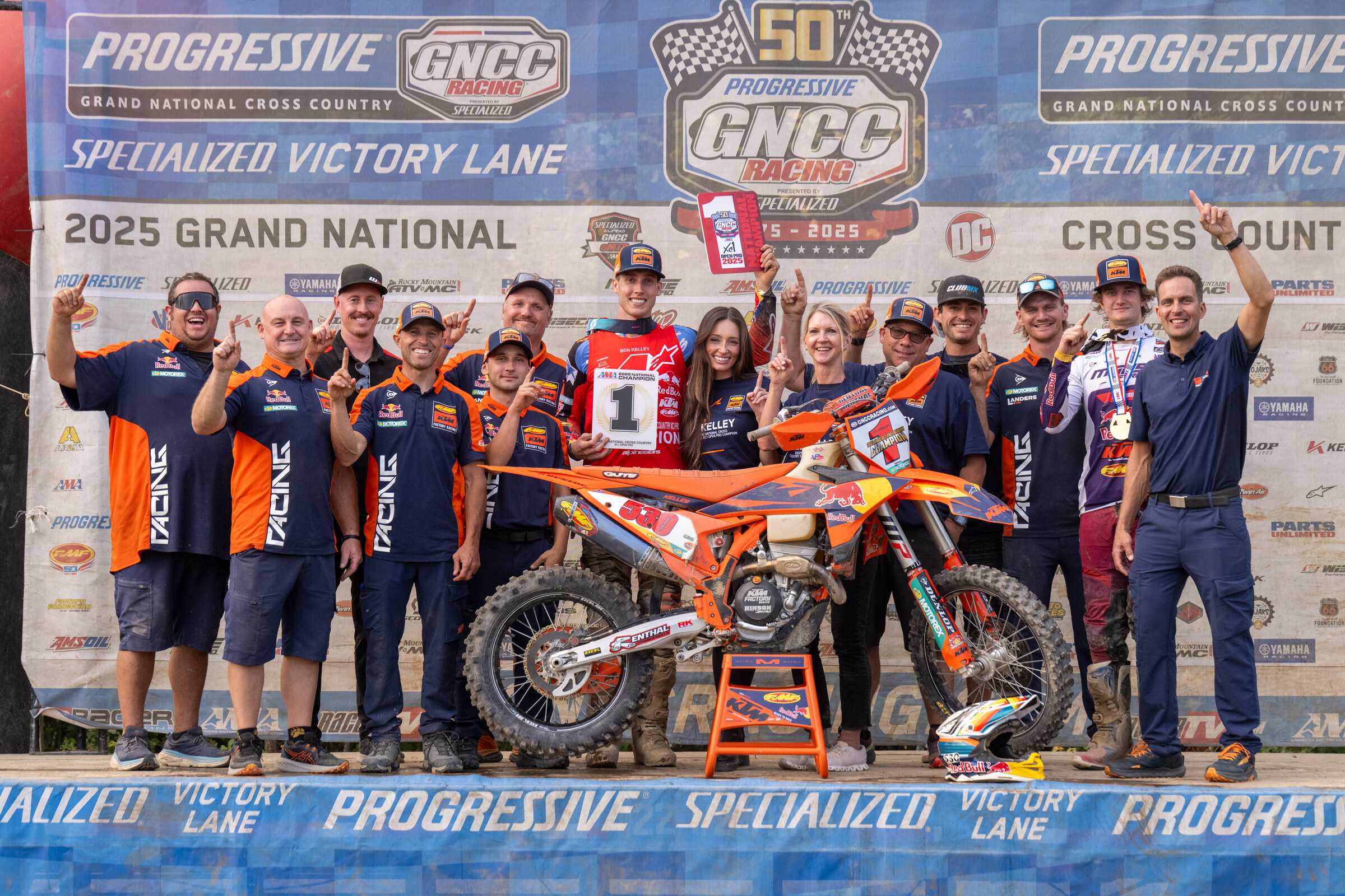 Ben Kelley (FMF KTM Factory Racing) put in a hard charge to earn second in XC1 and fourth overall to clinch the GNCC XC1 Open Pro National Championship.
