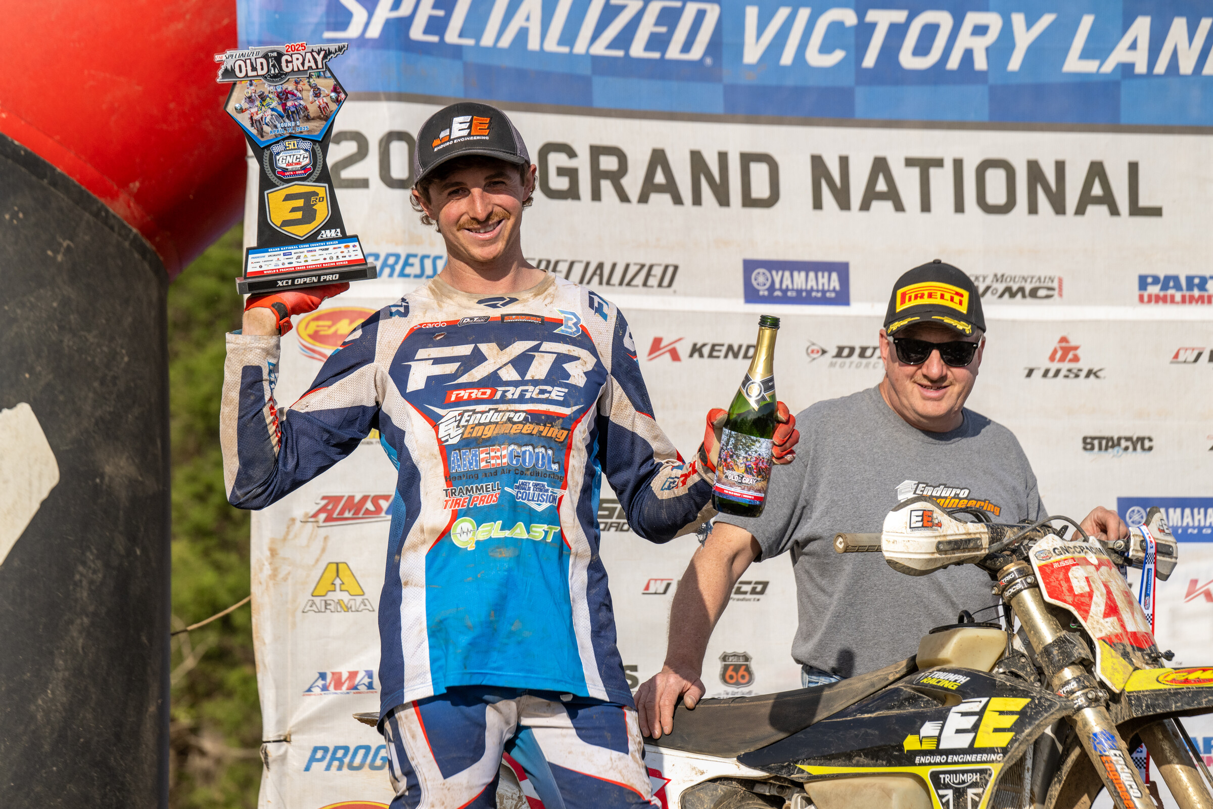 Russell earned Triumph their first XC1 podium with a third place finish.