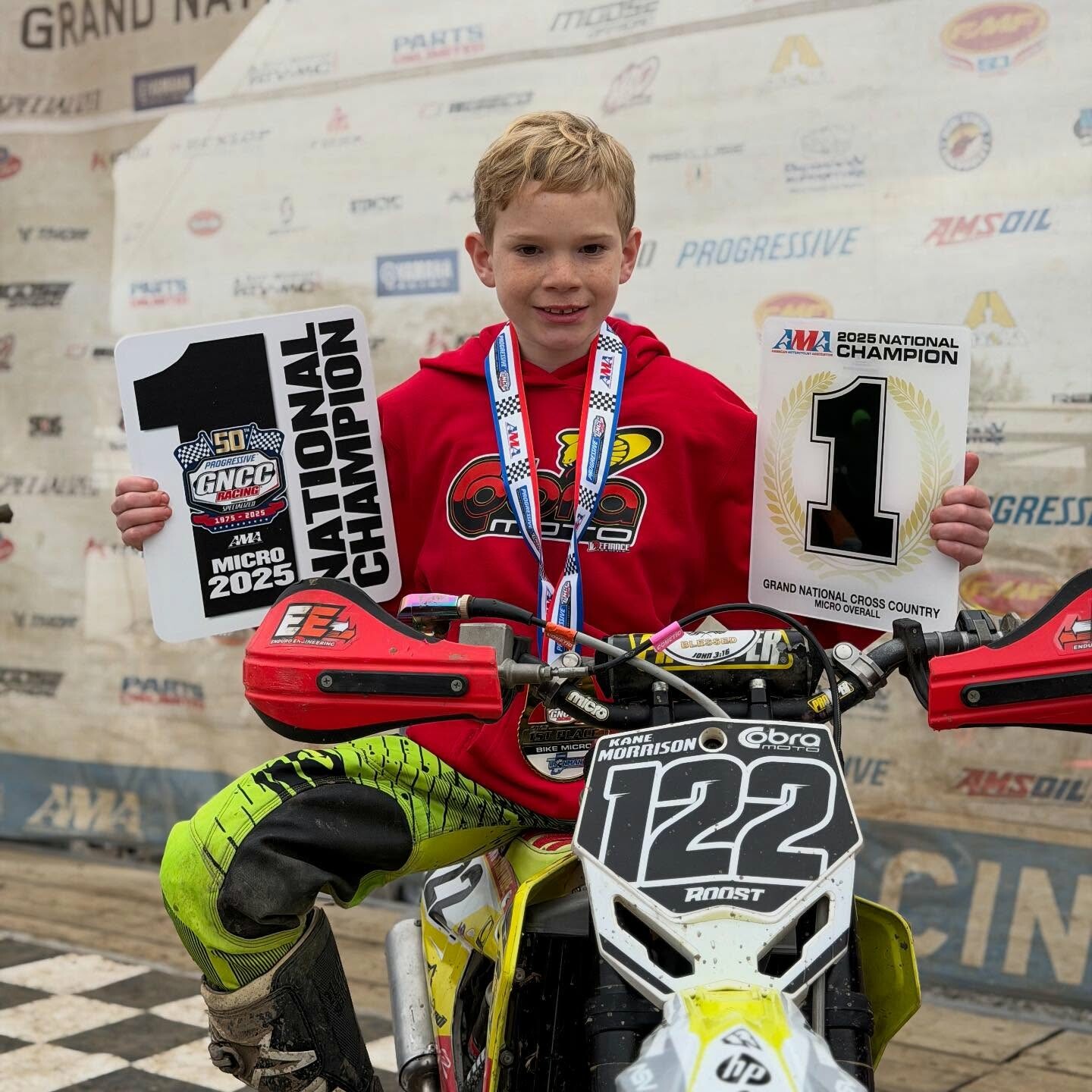 Kane Morrison earned the Micro Bike win, clinching the Micro Bike GNCC National Championship.