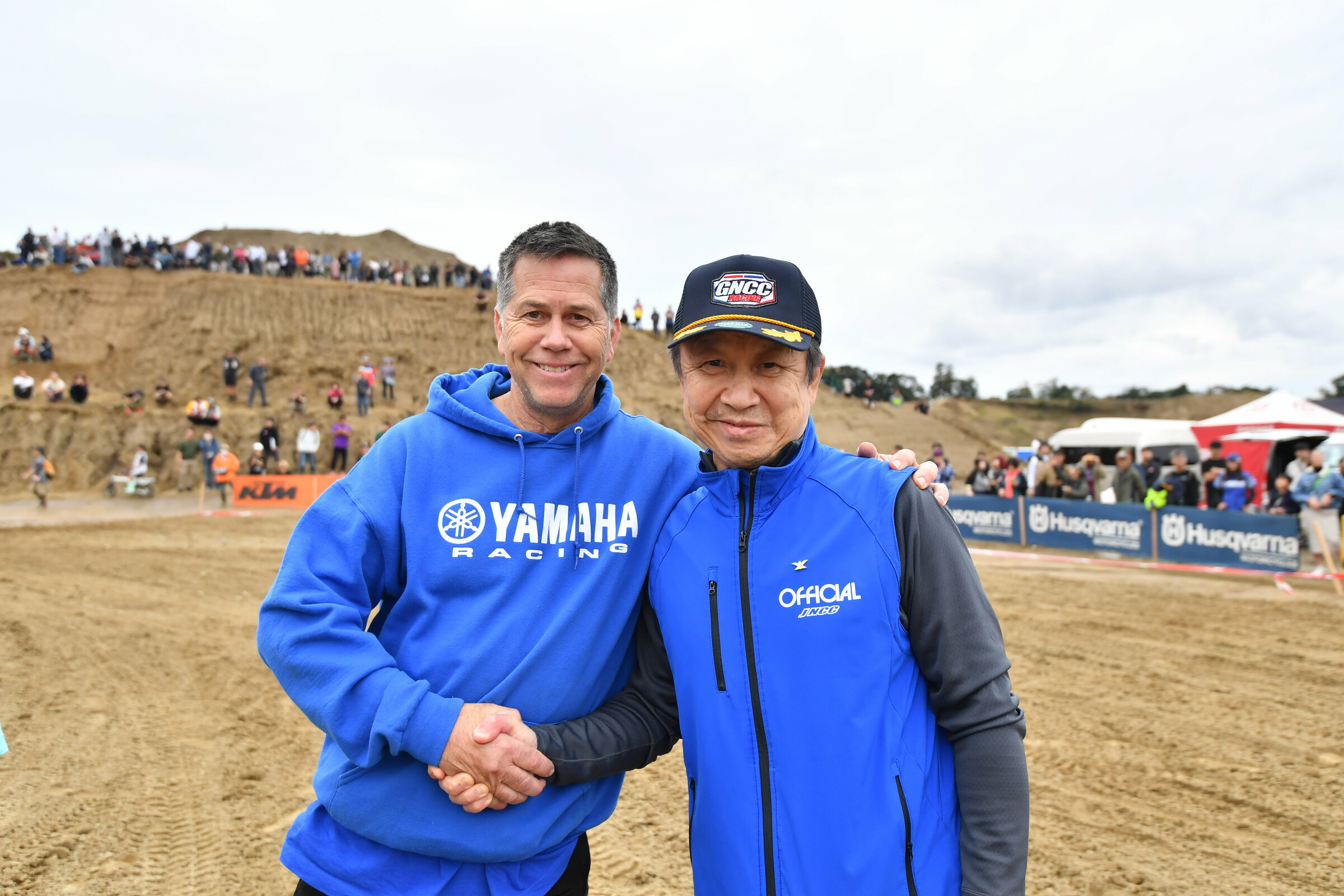 AmPro Yamaha's Randy Hawkins and JNCC President, Masami Hoshino