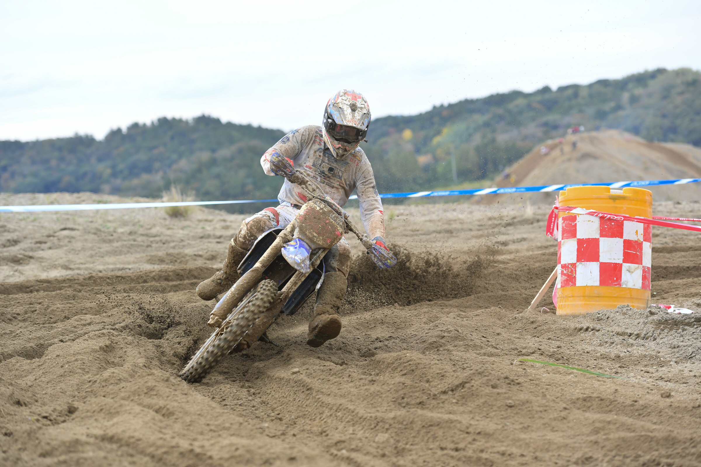 Kailub felt right at home in the sand.