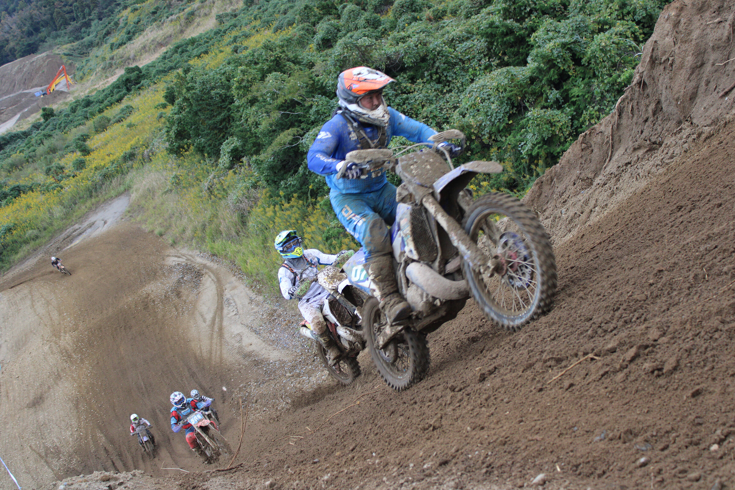 Freight train of racers