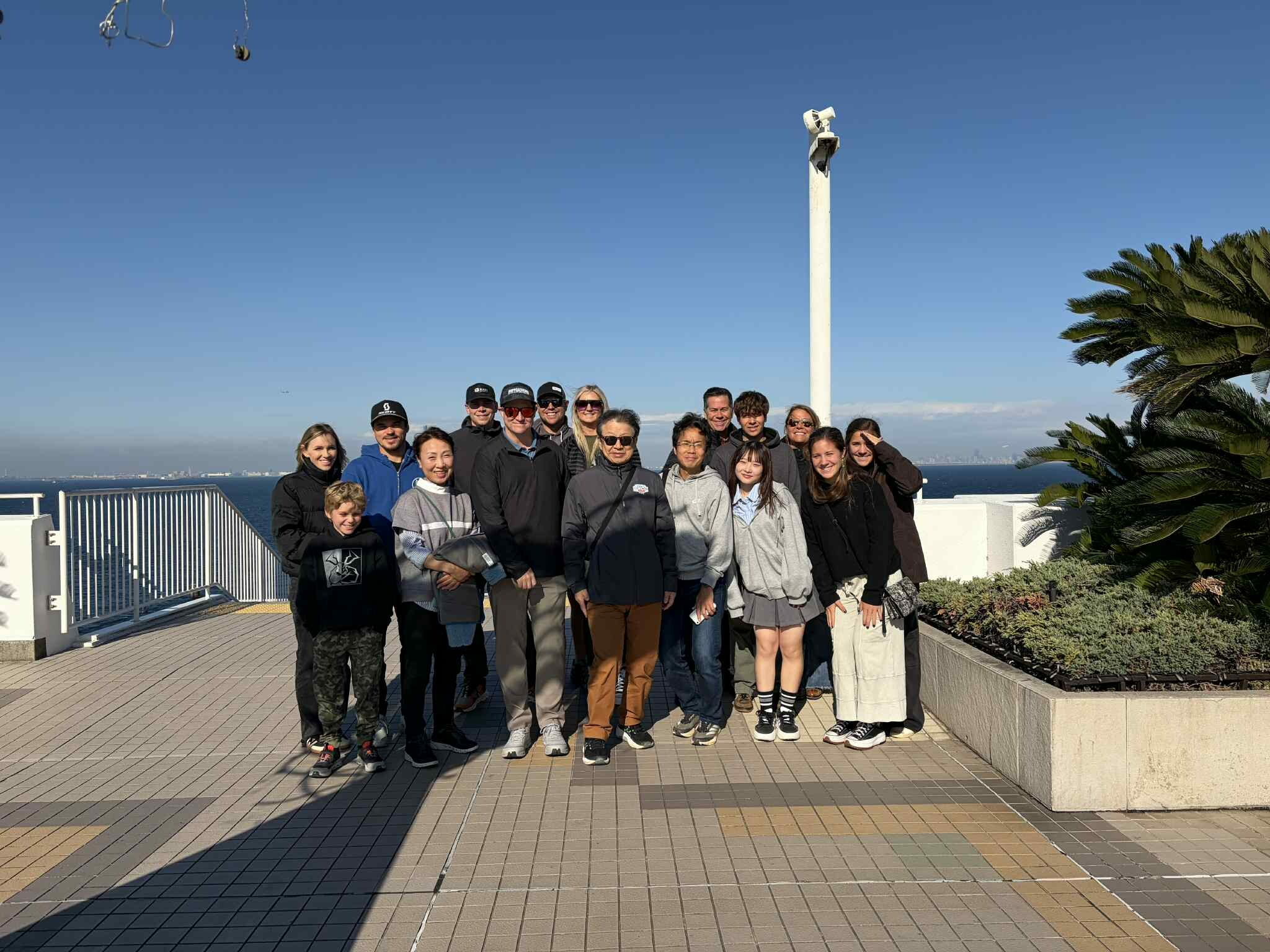 Our GNCC crew along with our JNCC guide, Yoshi Kawana and JNCC President, Masami Hoshino at the Tokyo Aqualine bridge-tunnel!
