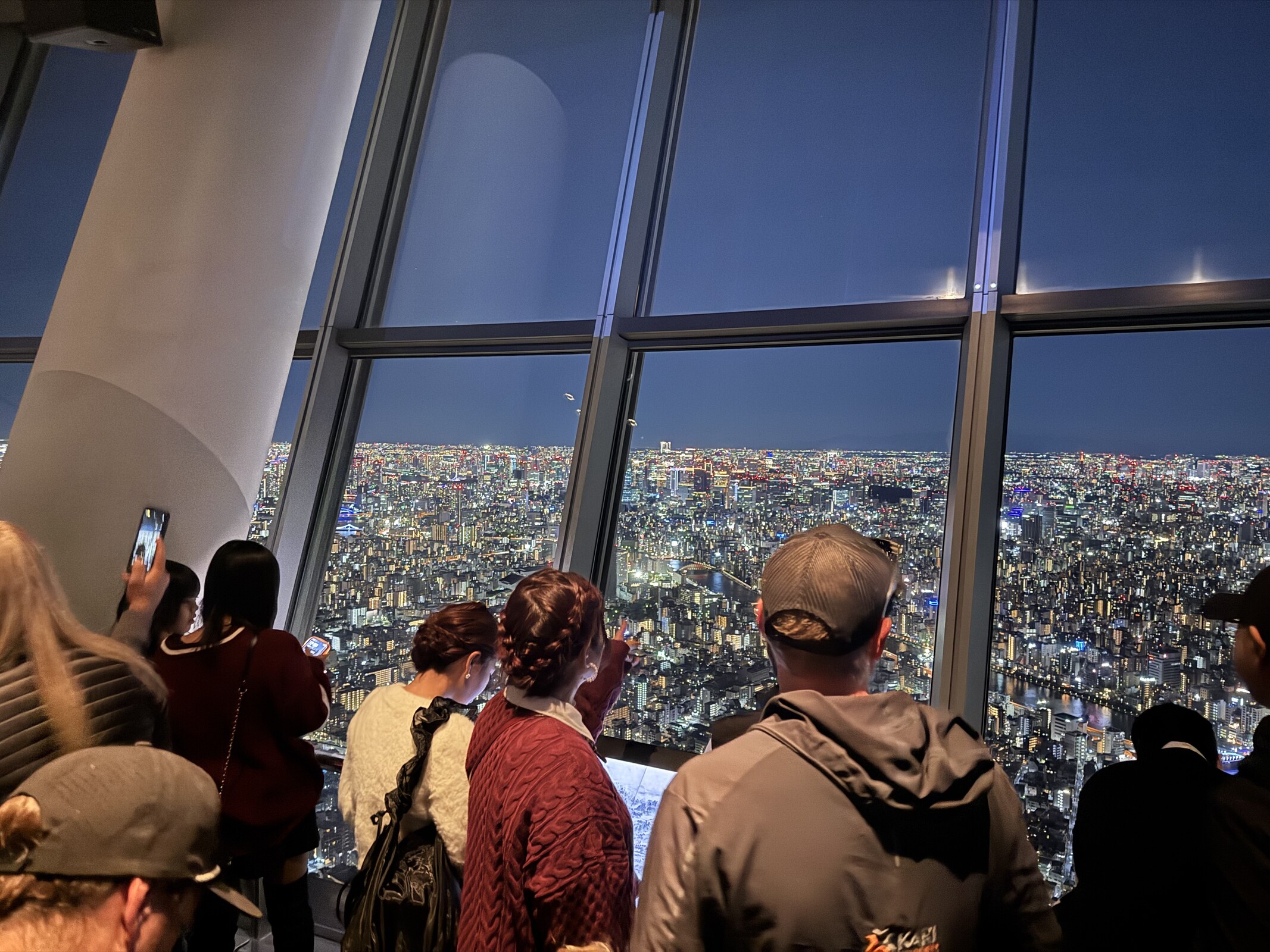 The Tokyo Skytree is the world's tallest tower with this observation deck at nearly 1,150 feet!