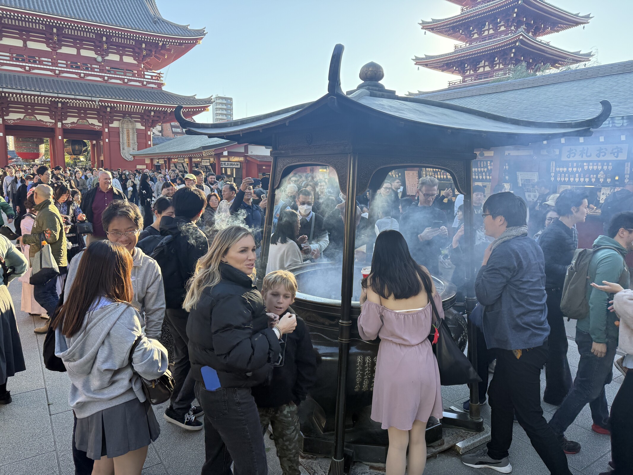 Everyone gathers around to waft this smoke to their forehead as it is said to make you smarter!