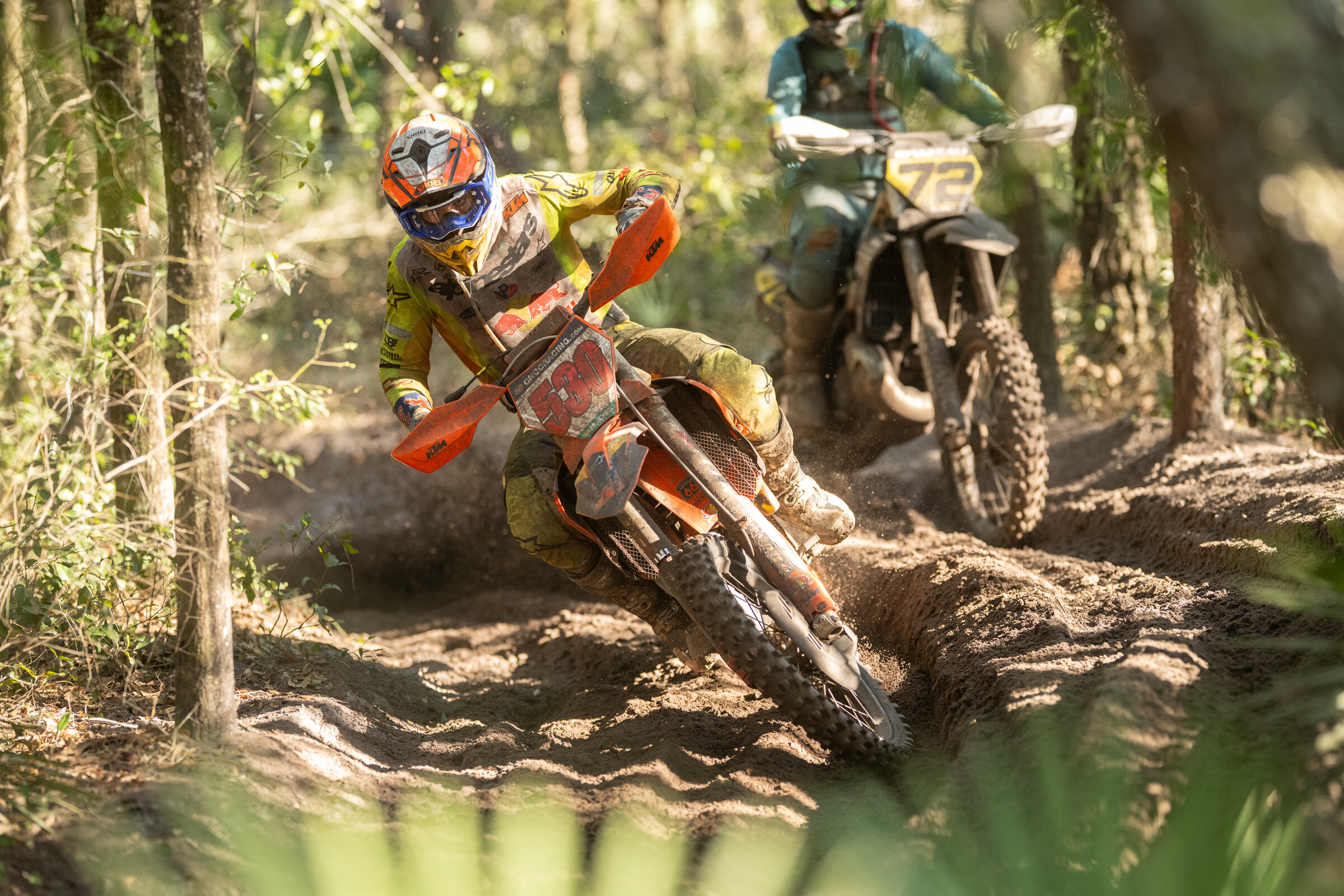 Kelley battling through the Florida sand last season.