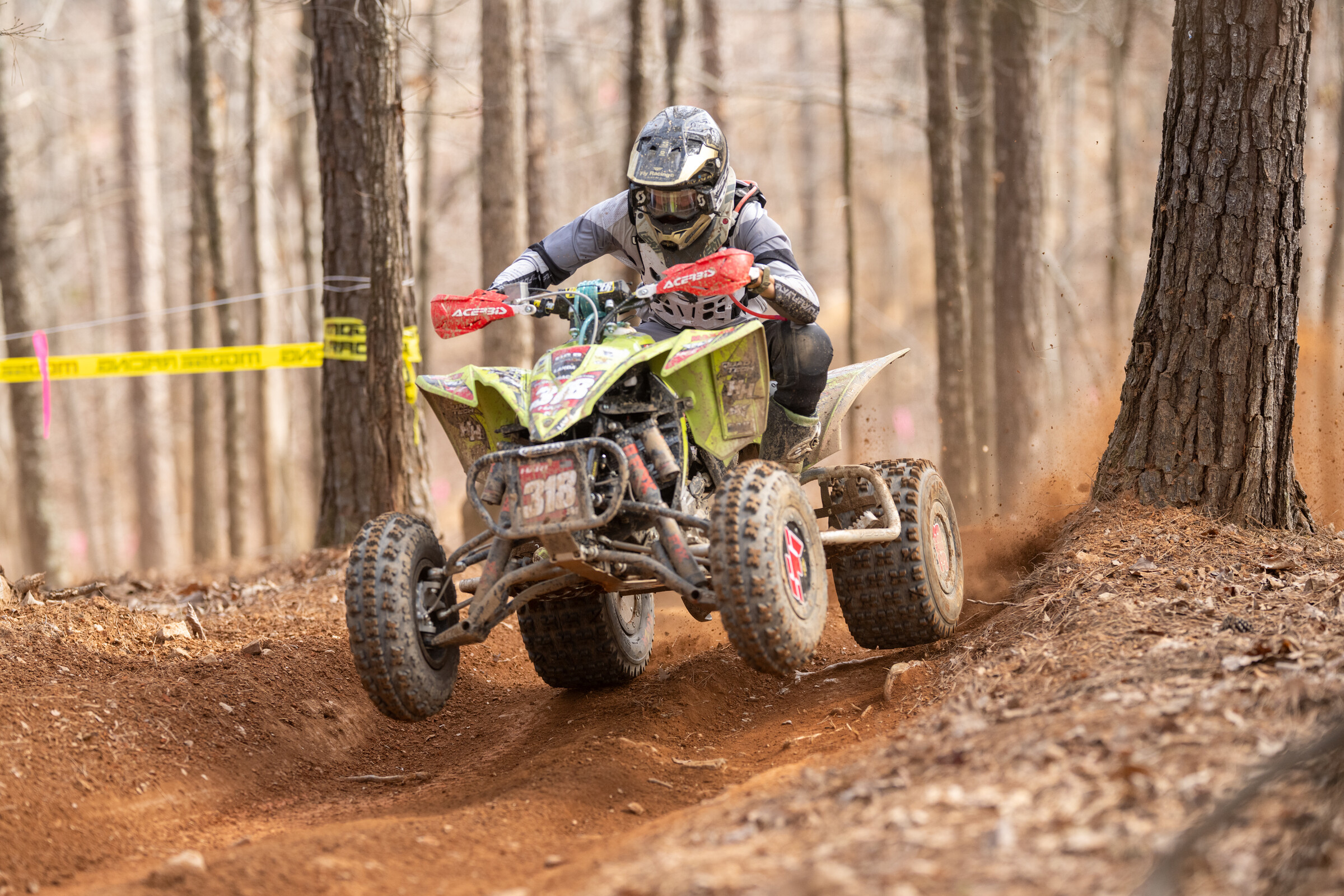 Hunter Hart battled his way through to finish third overall on the day.