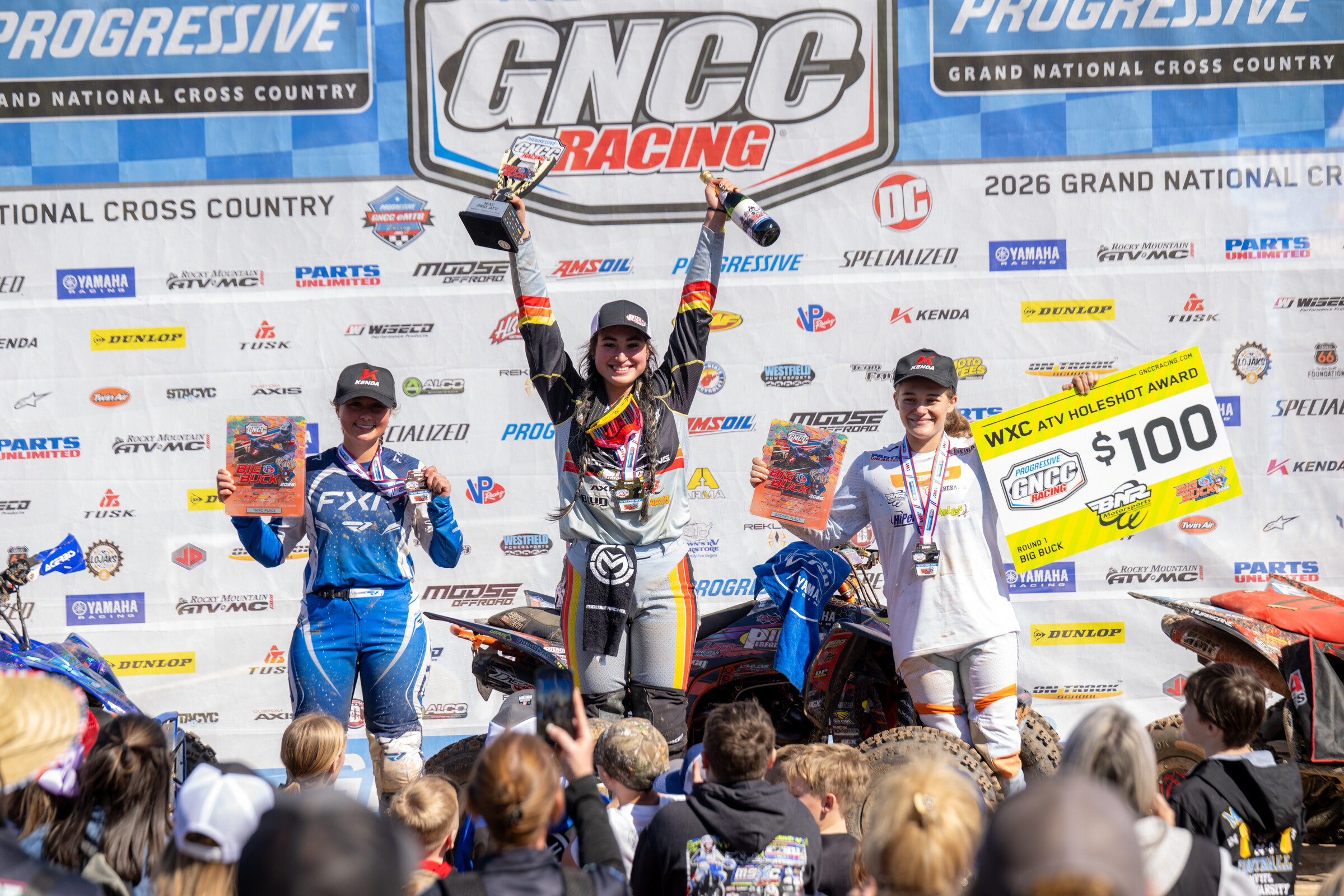 Chloe Harper (center), Hannah Hunter (right) and Avery Collins rounded out the top three WXC finishers.