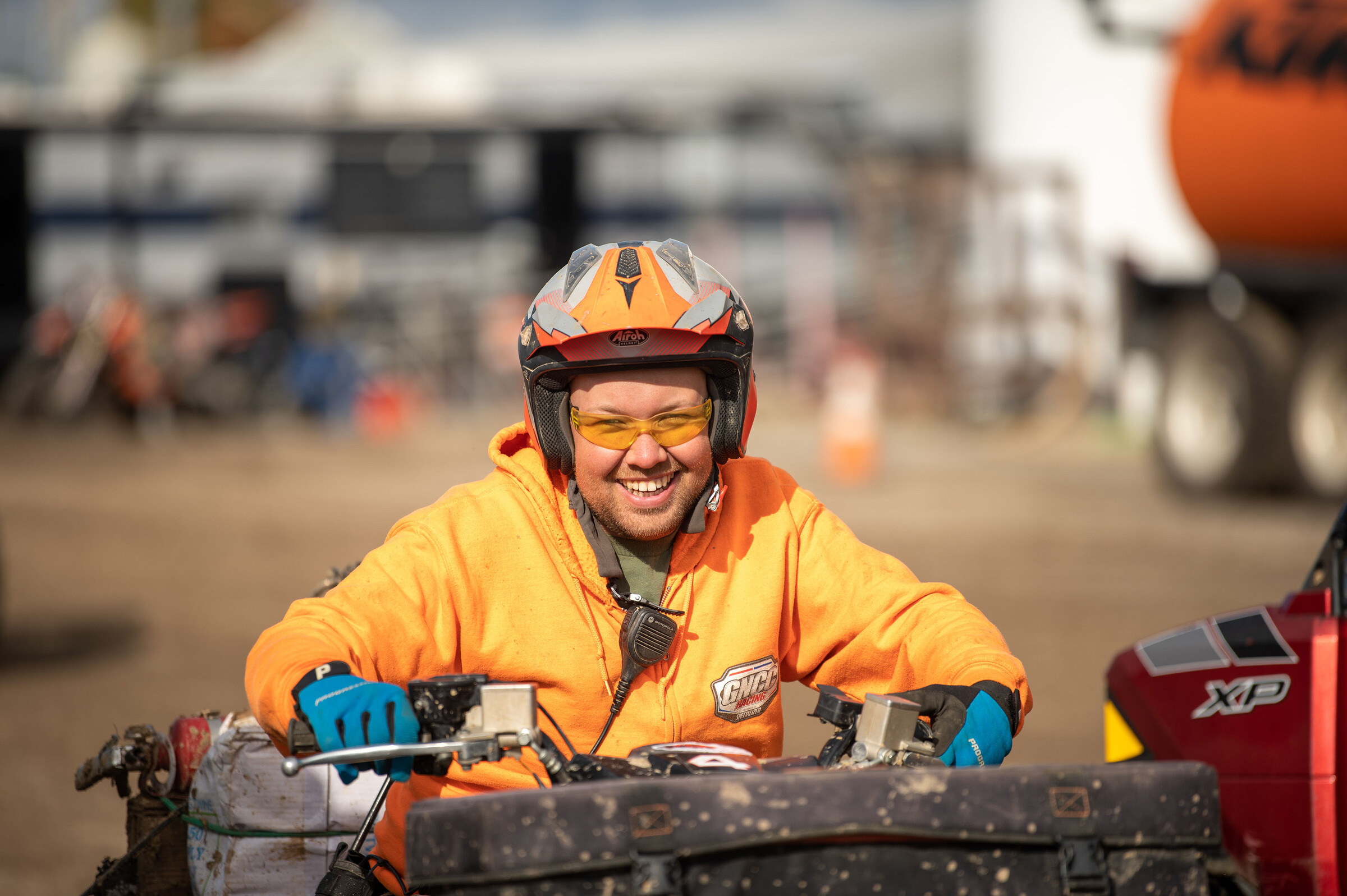 Zach Holbert also helps mark the courses, while managing the checkpoints throughout the woods during the weekend - and ladies... he's single.