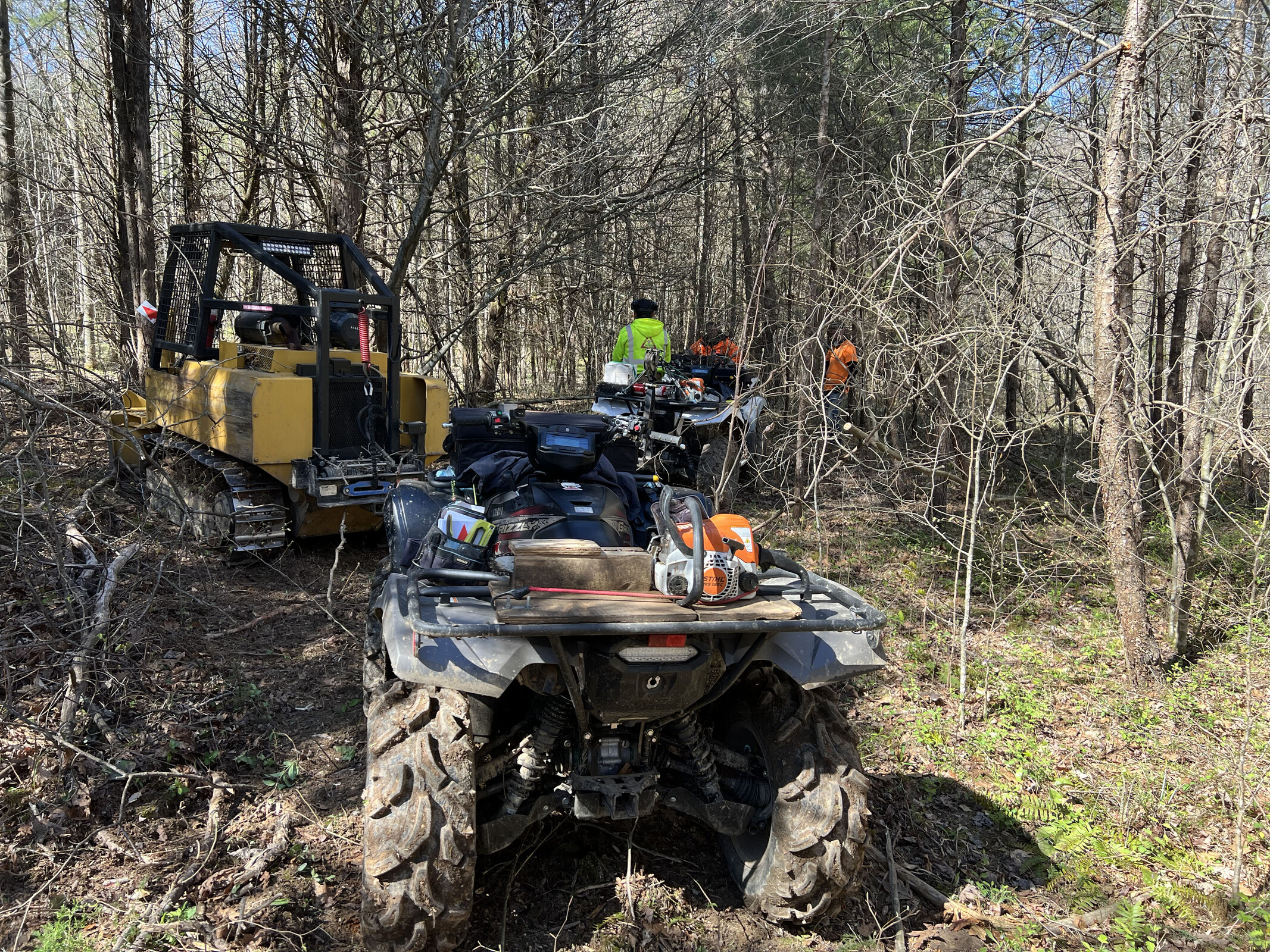 The GNCC Track Crew out early in the week laying out the trails.