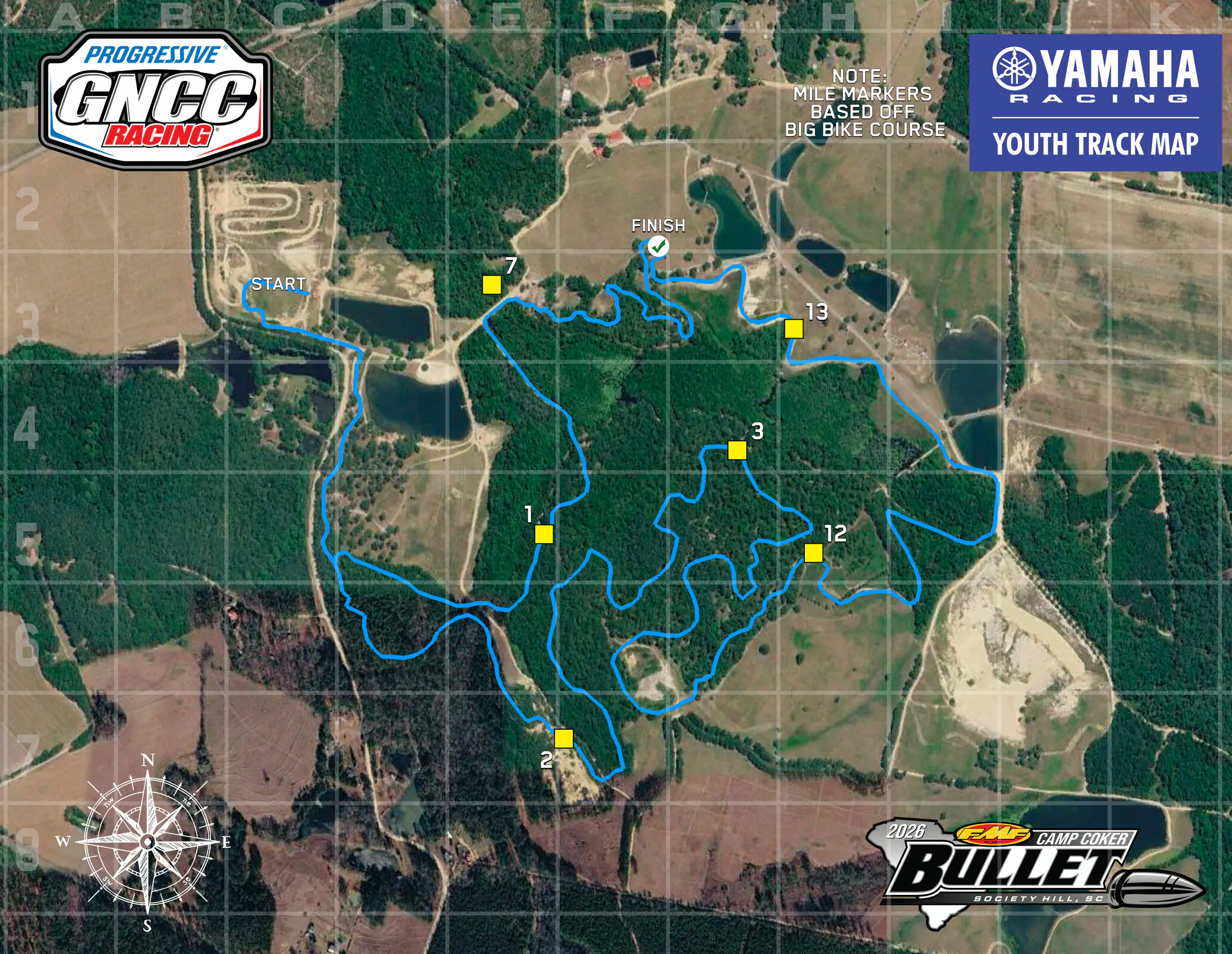 Camp Coker Bullet Track Map