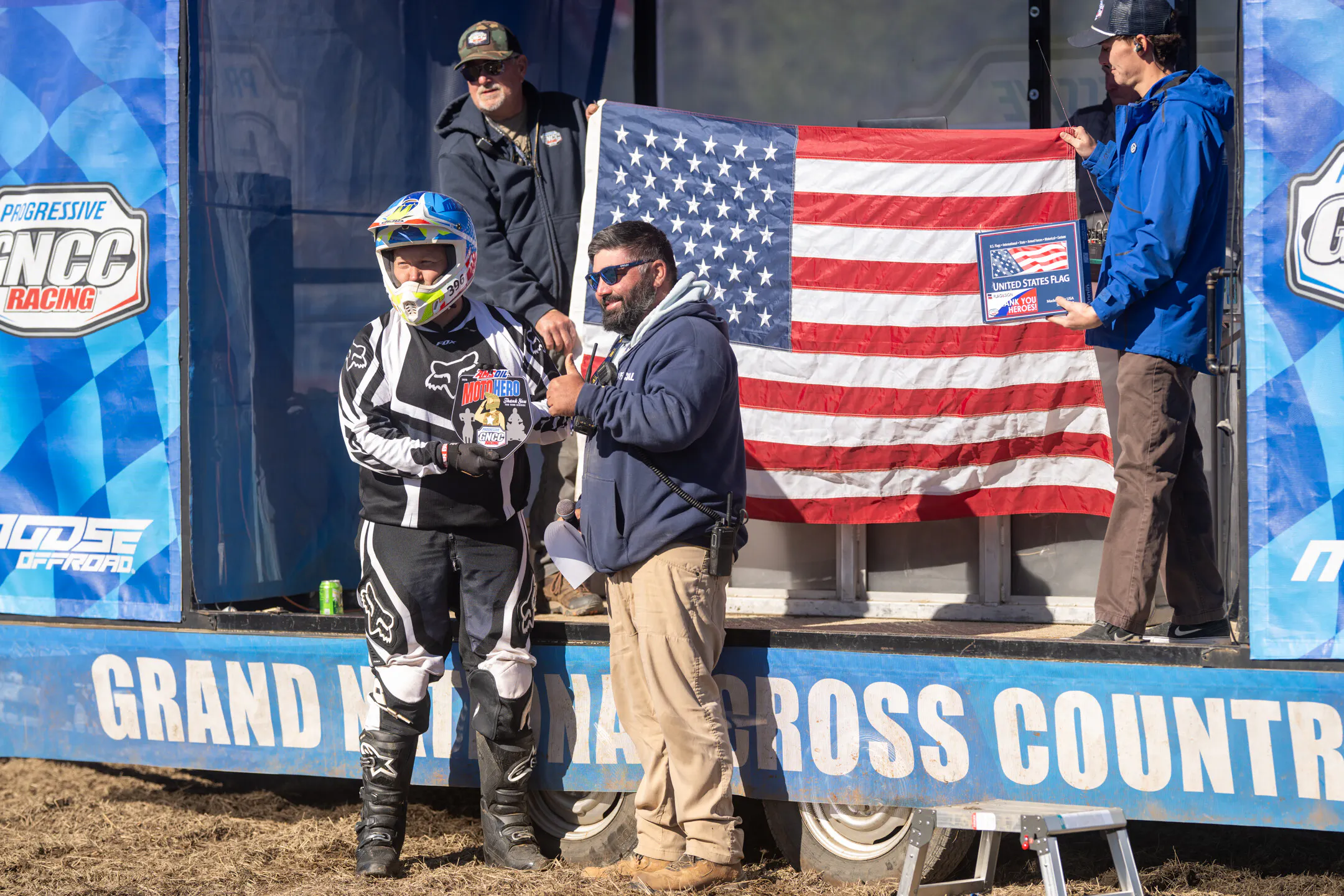 Tyler Piper was awarded the AMSOIL Moto Hero award at the FMF Camp Coker Bullet.