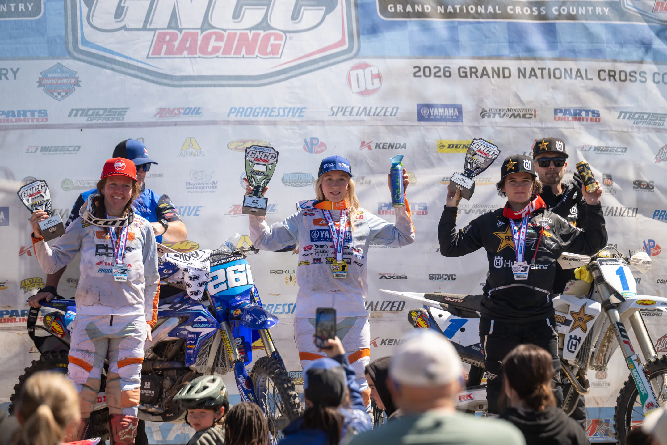 Danielle McDonald (center), Tayla Jones (left) and Korie Steede (right) rounded out the top three WXC Bike finishers on Sunday morning.