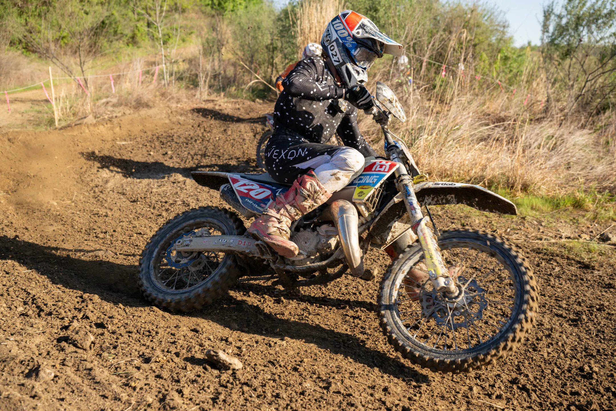 Phillip Arnold battled through to take the Youth Bike race overall win.