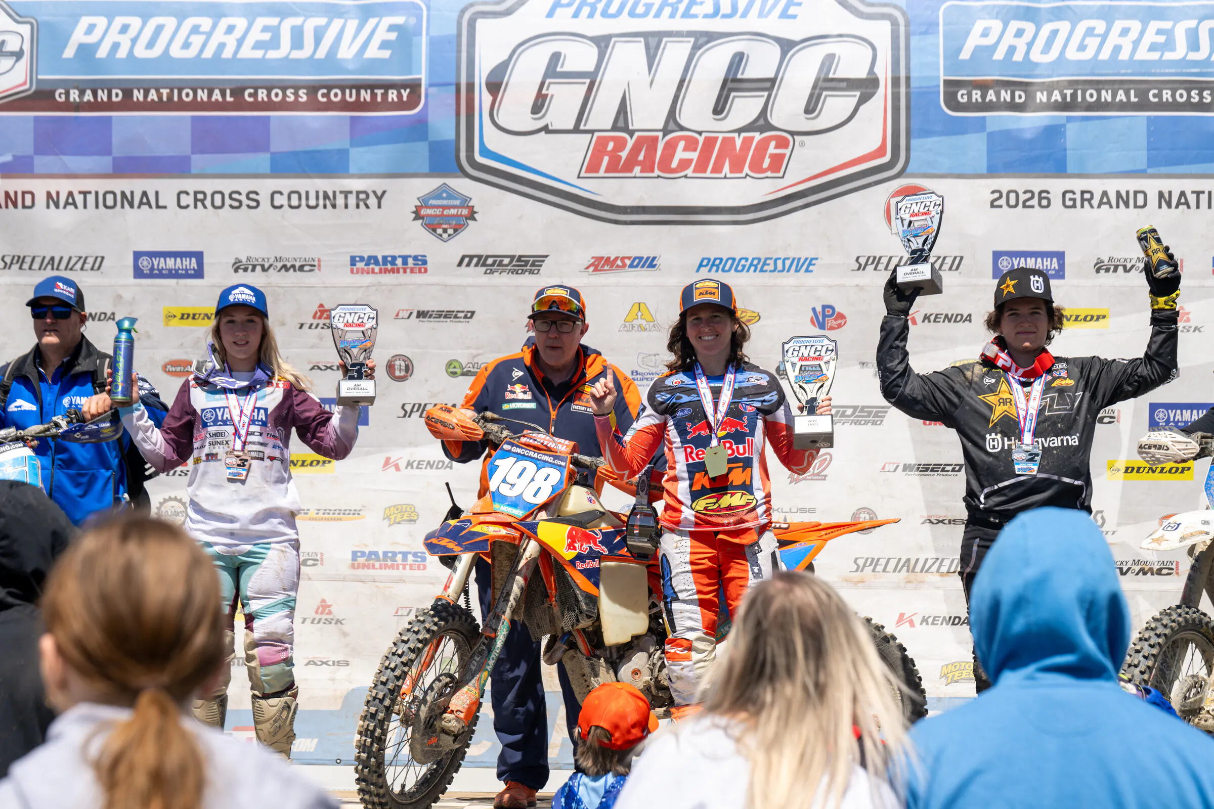 Brandy Richards (center), Korie Steede (right) and Danielle McDonald (left) rounded out the top three WXC Bike finishers.