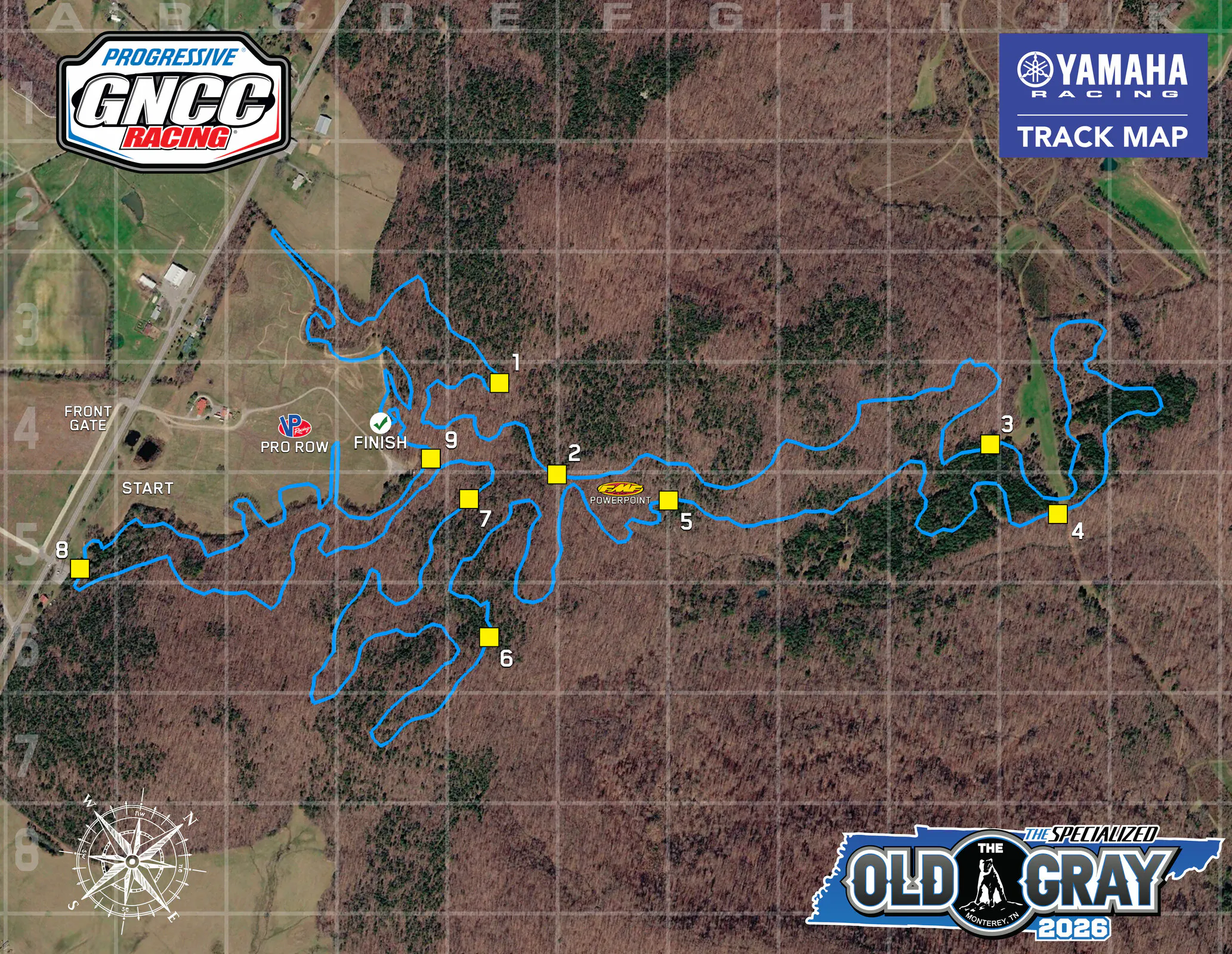 Old Gray Track Map