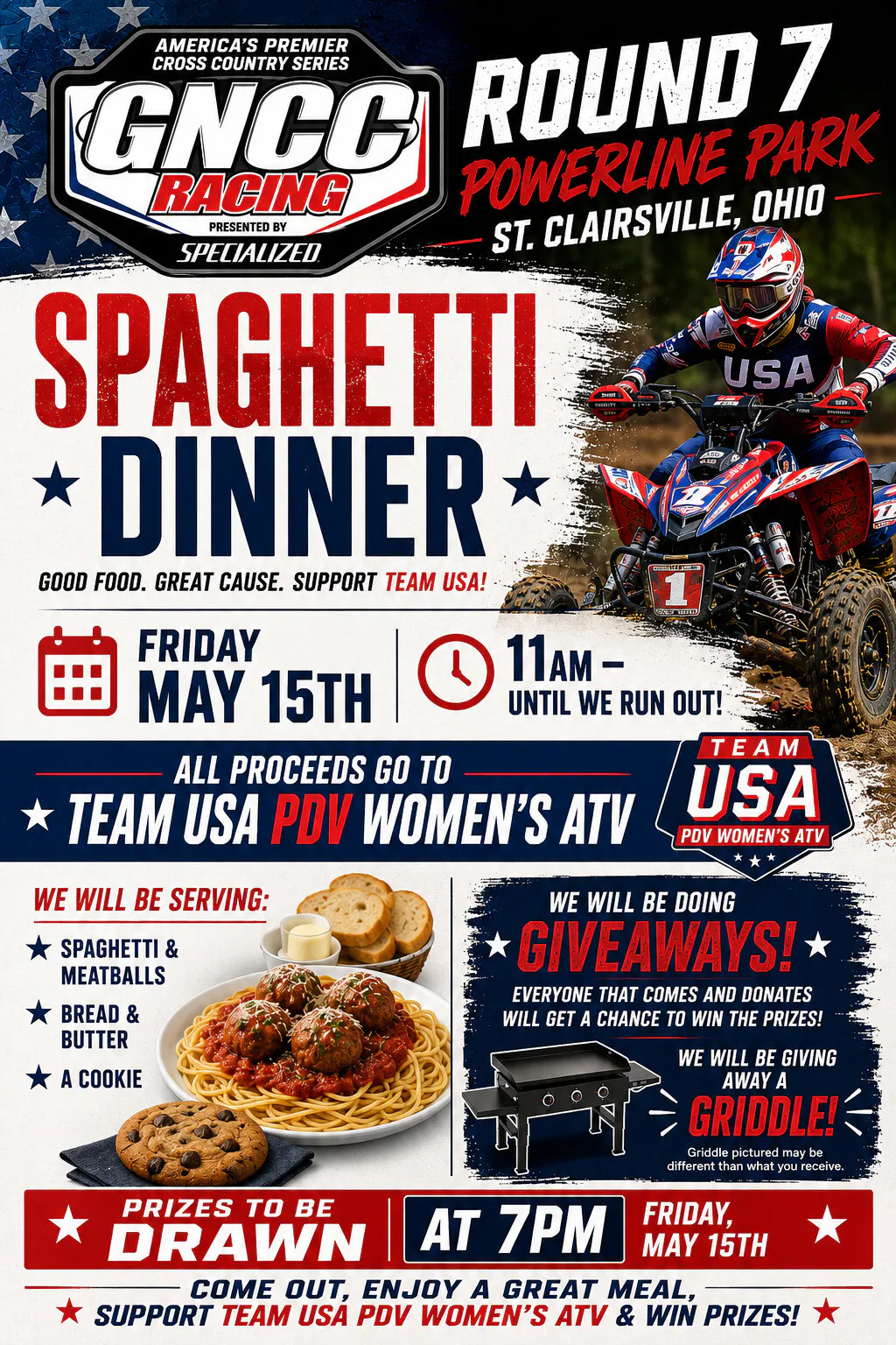 This weekend at Powerline Park the team will host a Spaghetti Dinner Fundraiser Friday starting at 11 am.