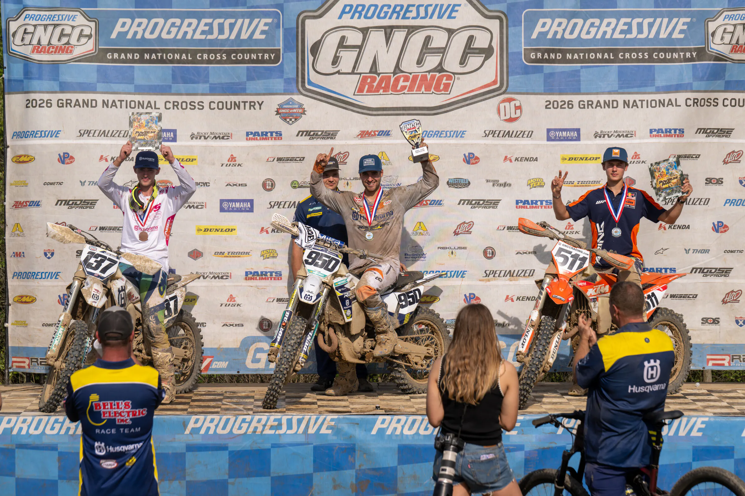 Hunter Smith (center) took the Powerline Park Top Amateur honors, with Jiggs Fustini (right) and Colton Shields (left) rounding out the top three Top Amateurs.