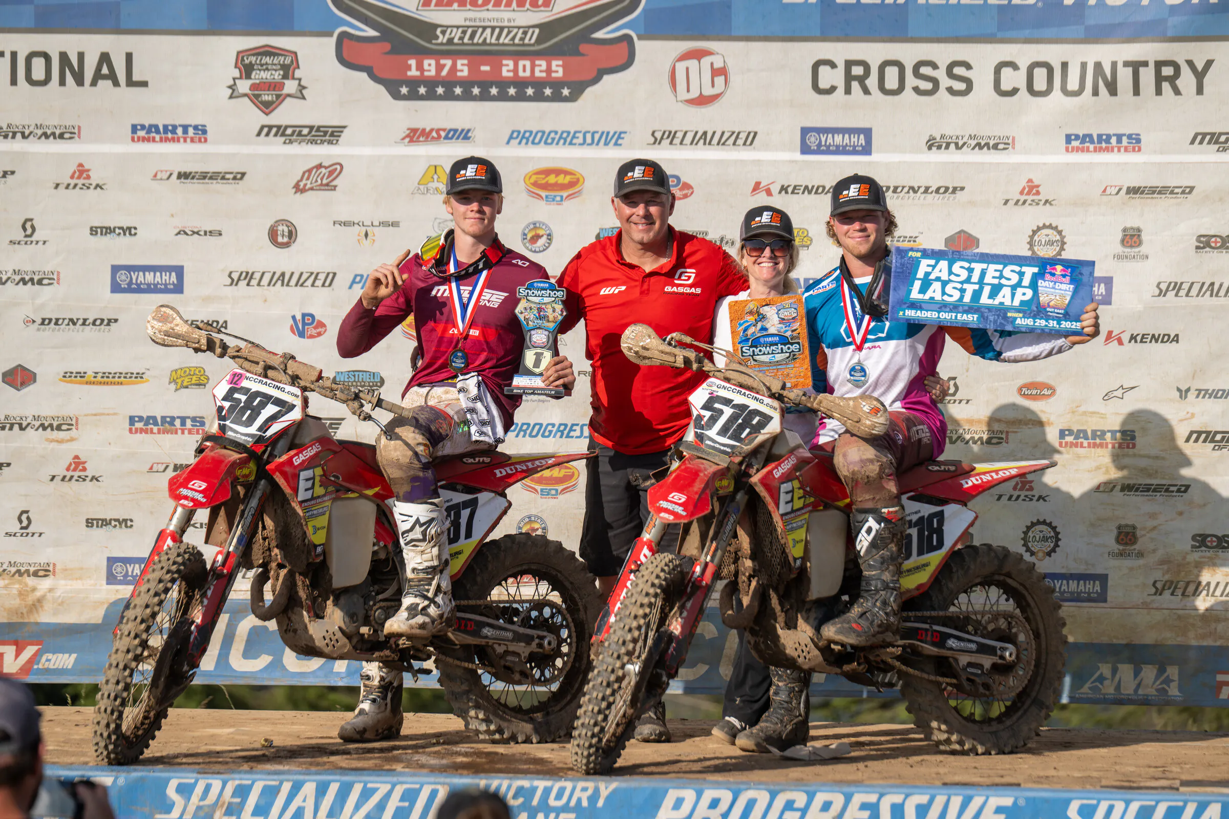 Cole and his brother Lane both on the Top Amateur podium last season.