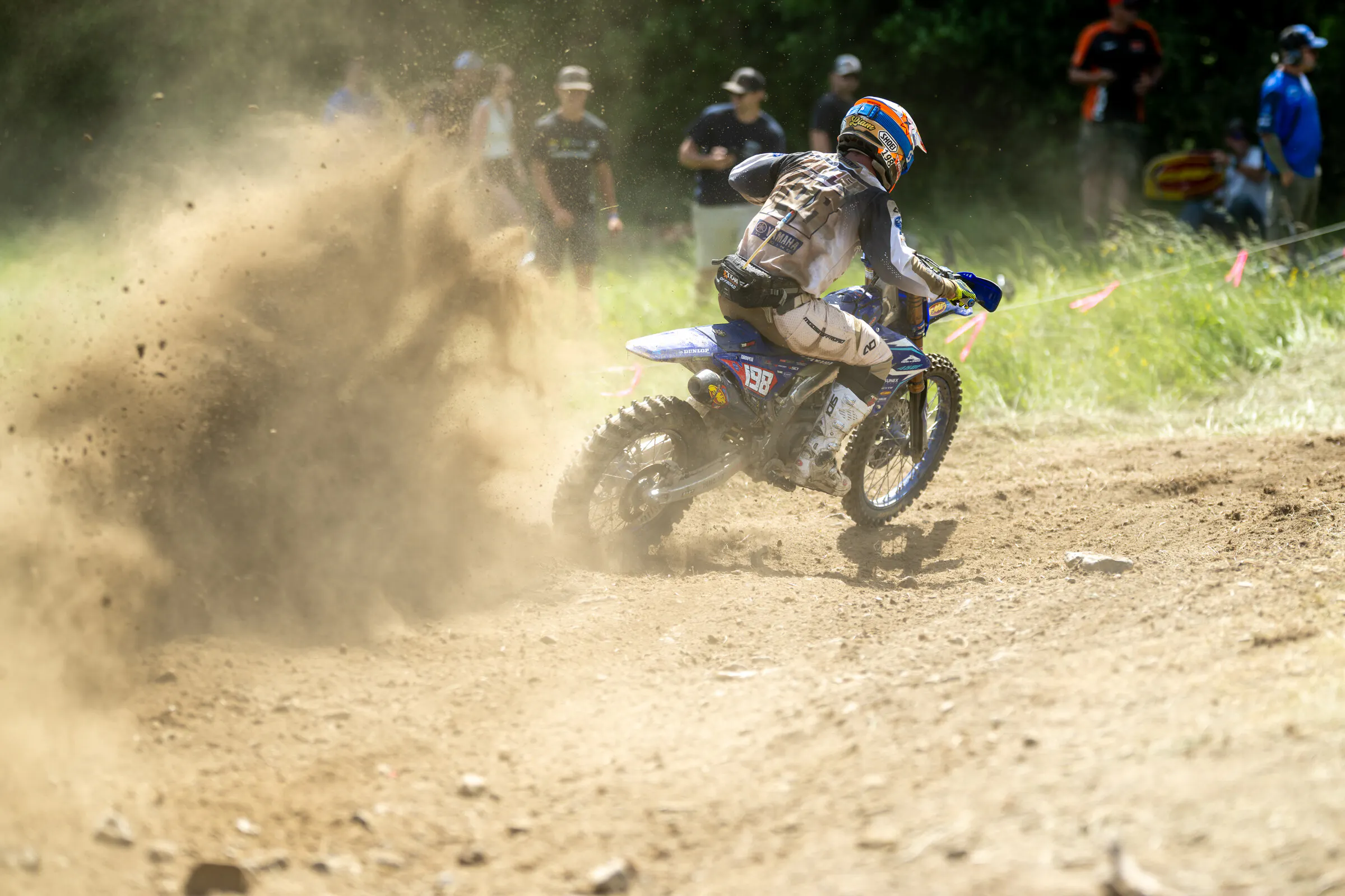 Liam Draper (AmPro Yamaha) continued to push himself throughout the race, coming through less than 1 second behind Baylor at the finish for second overall.